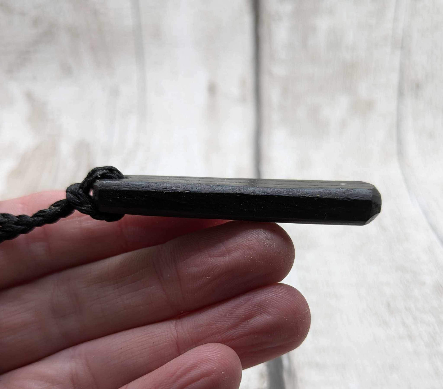 Fenland big oak roimata pendant drop with silver dot.
