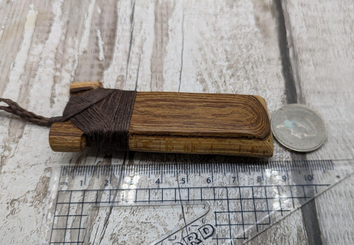 Spalted laburnum wood Hei Toki adze pendant.
