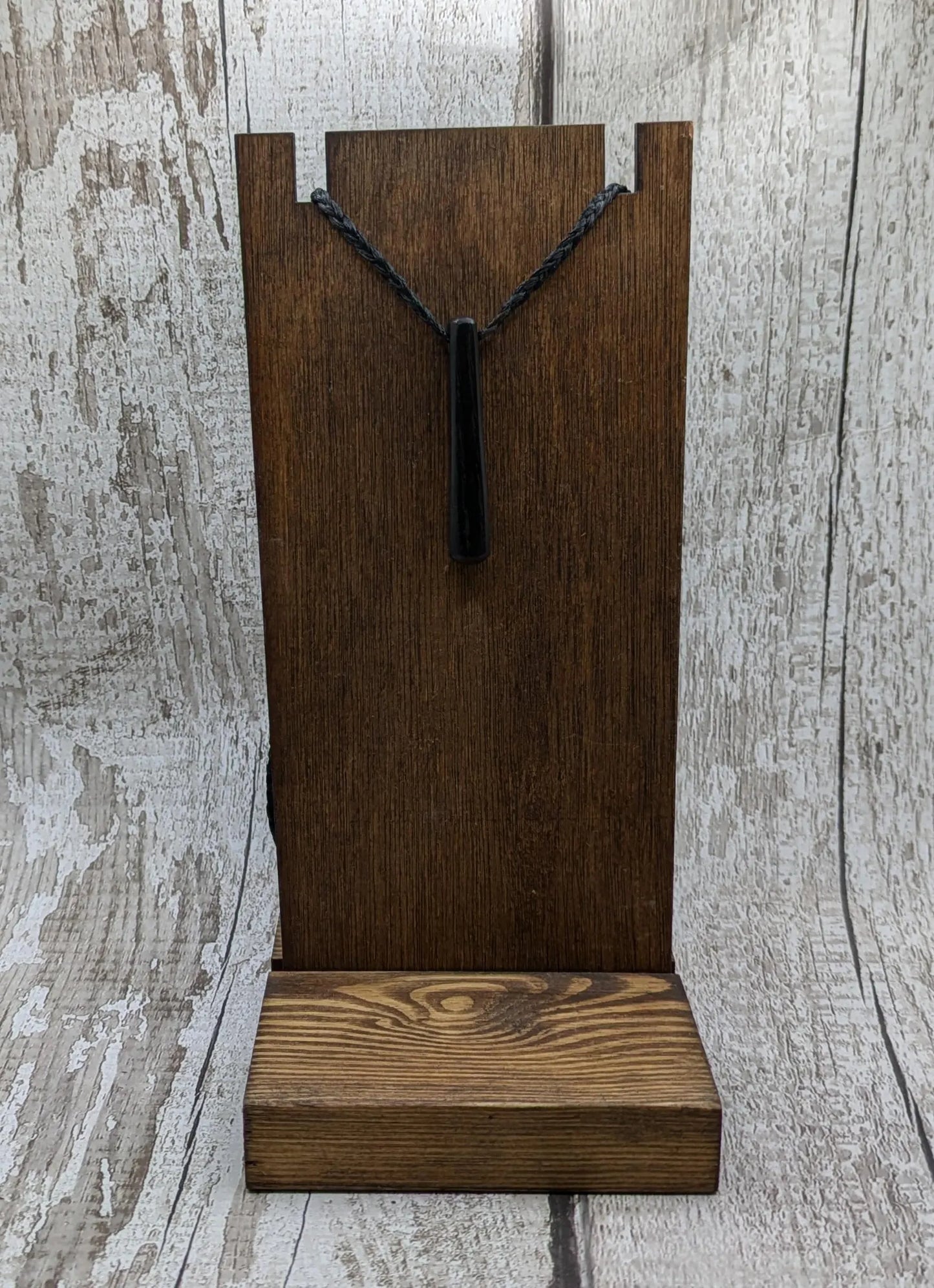 Fenland bog oak roimata tear drop pendant.