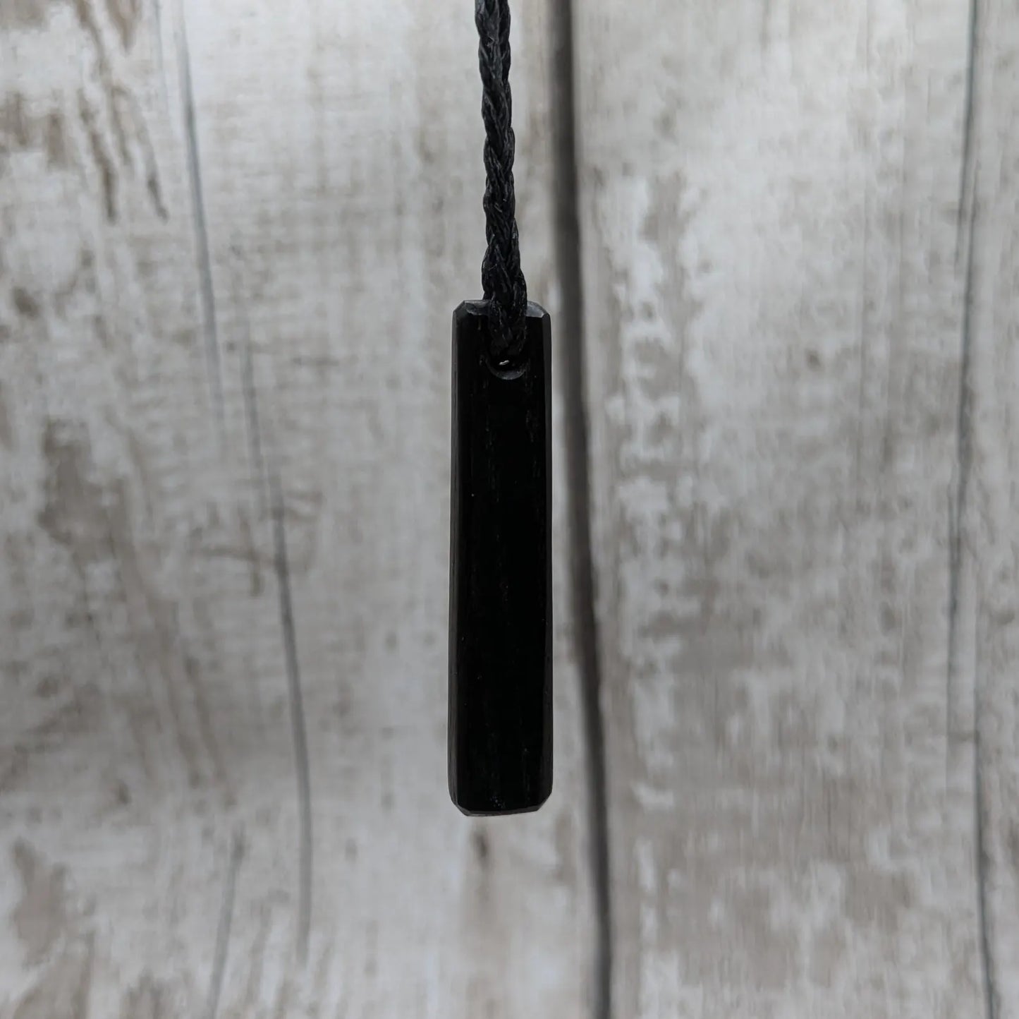 Fenland bog oak roimata tear drop pendant.