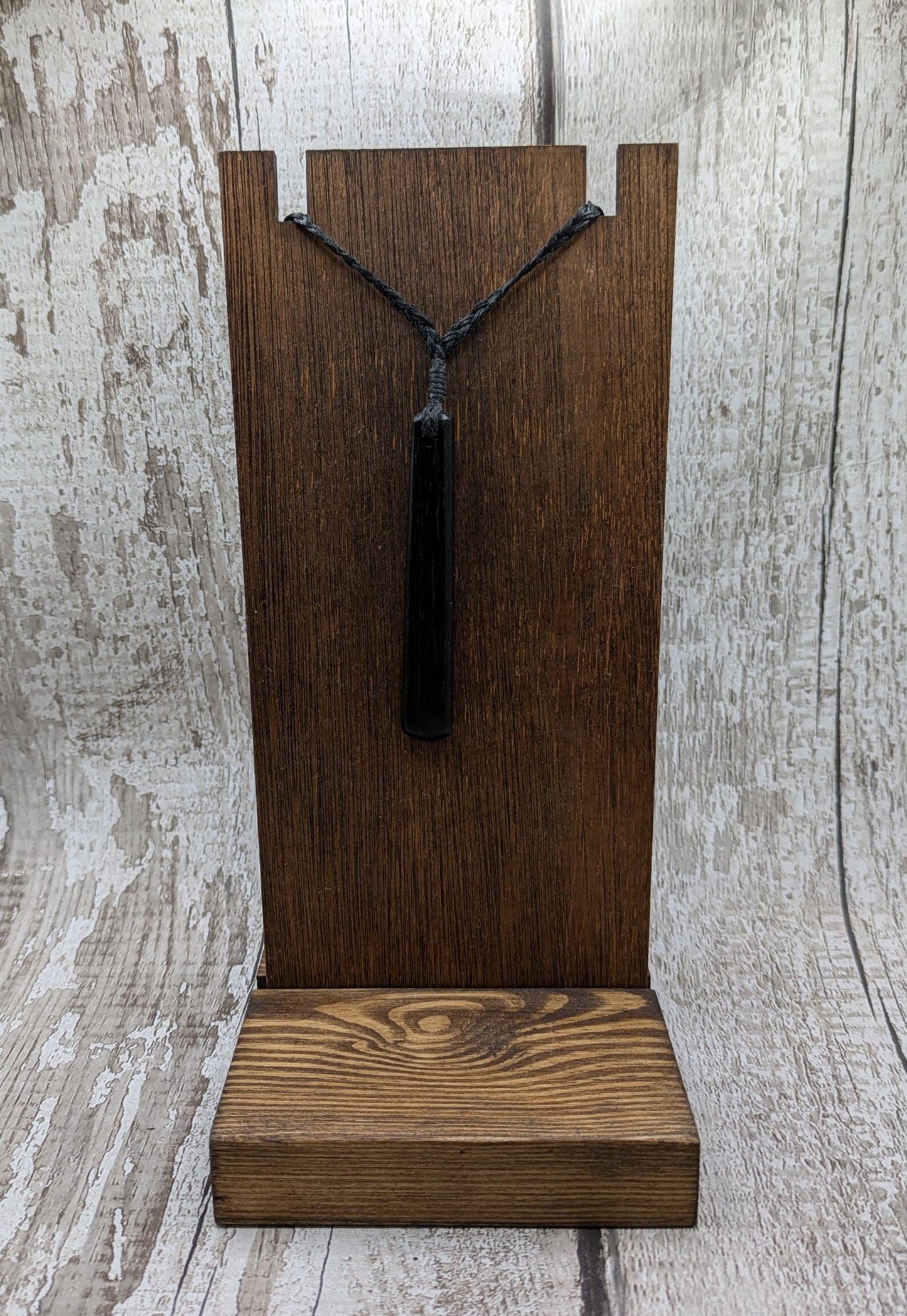 Fenland bog oak roimata drop pendant.