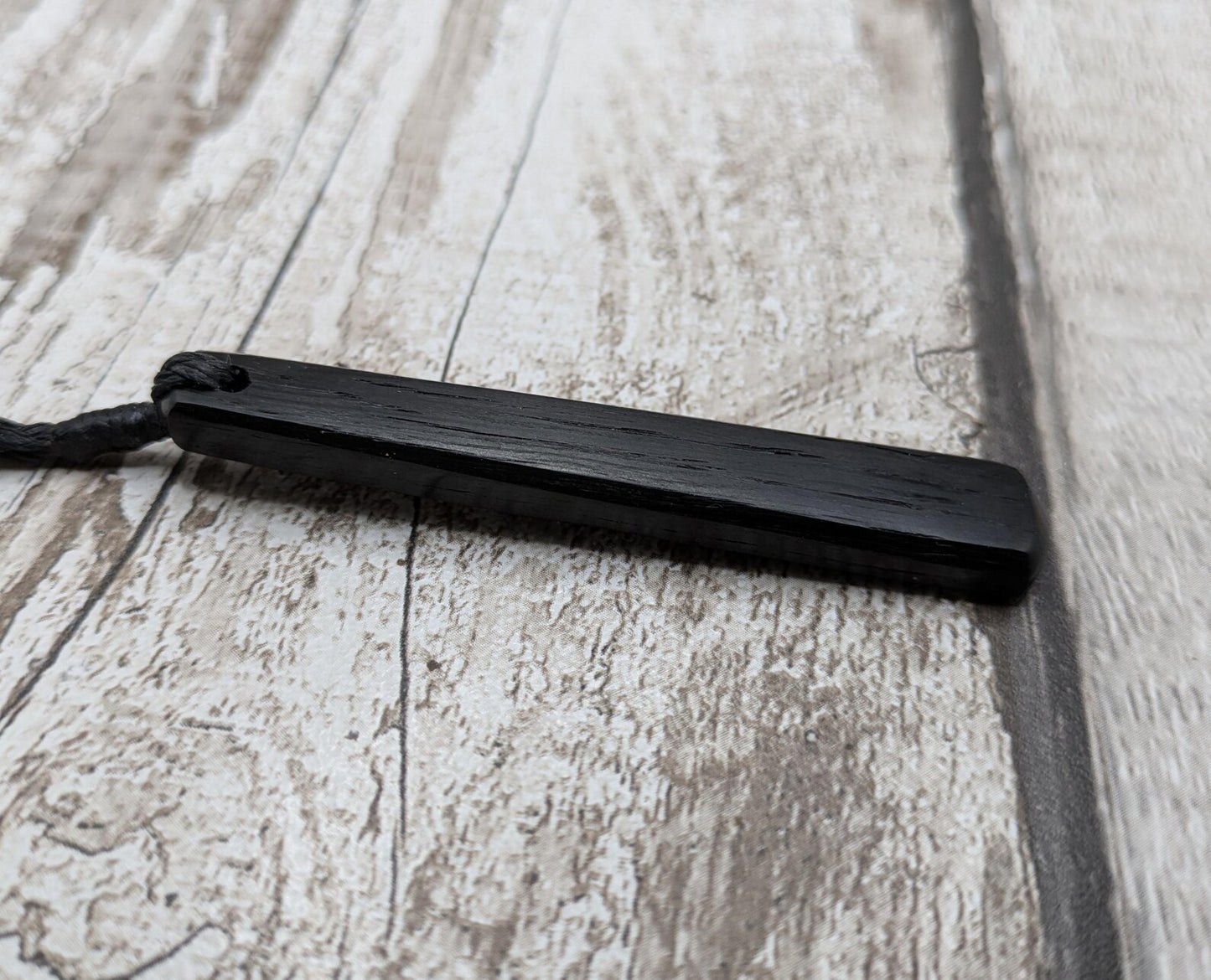 Fenland bog oak roimata drop pendant.