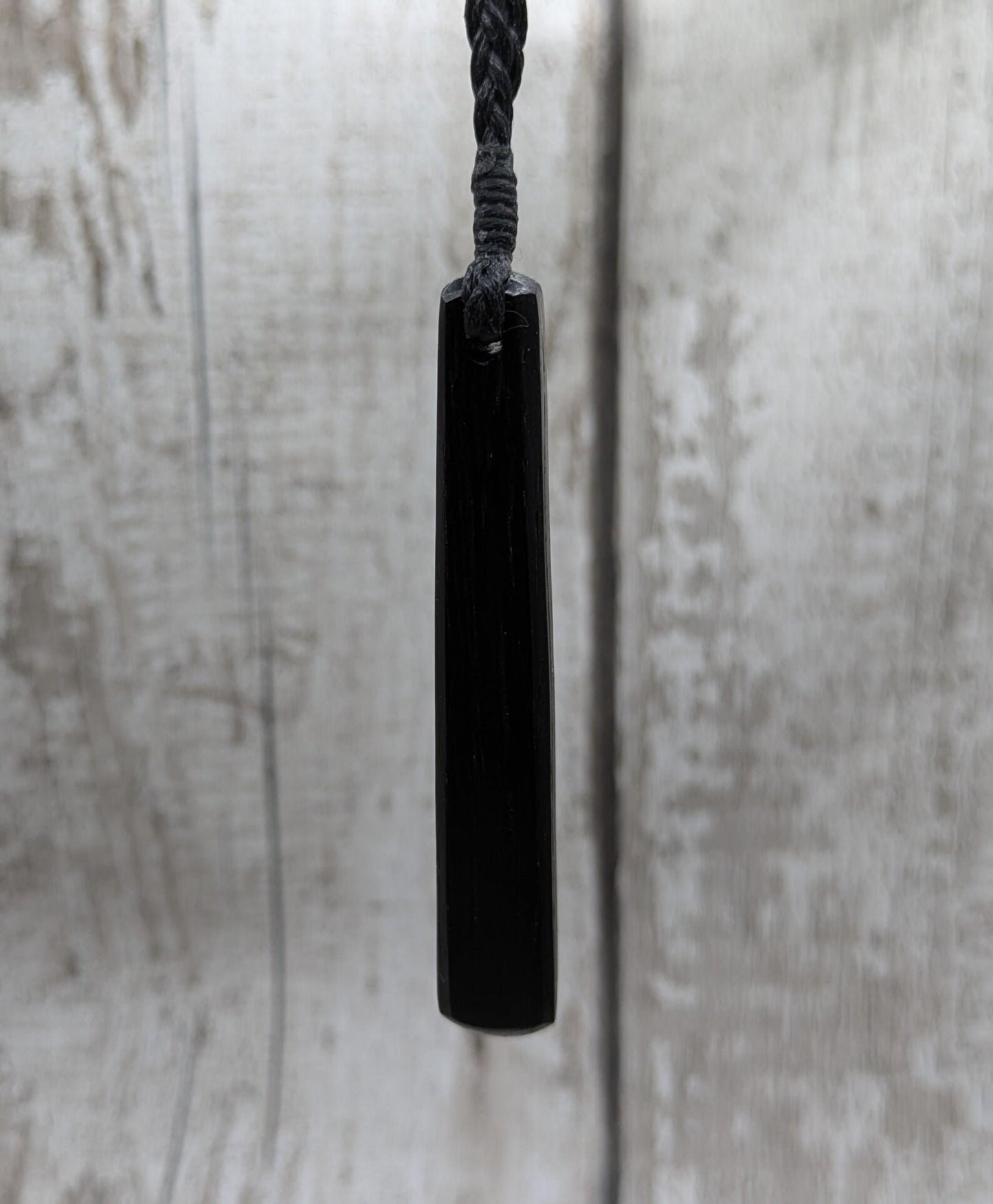 Fenland bog oak roimata drop pendant.
