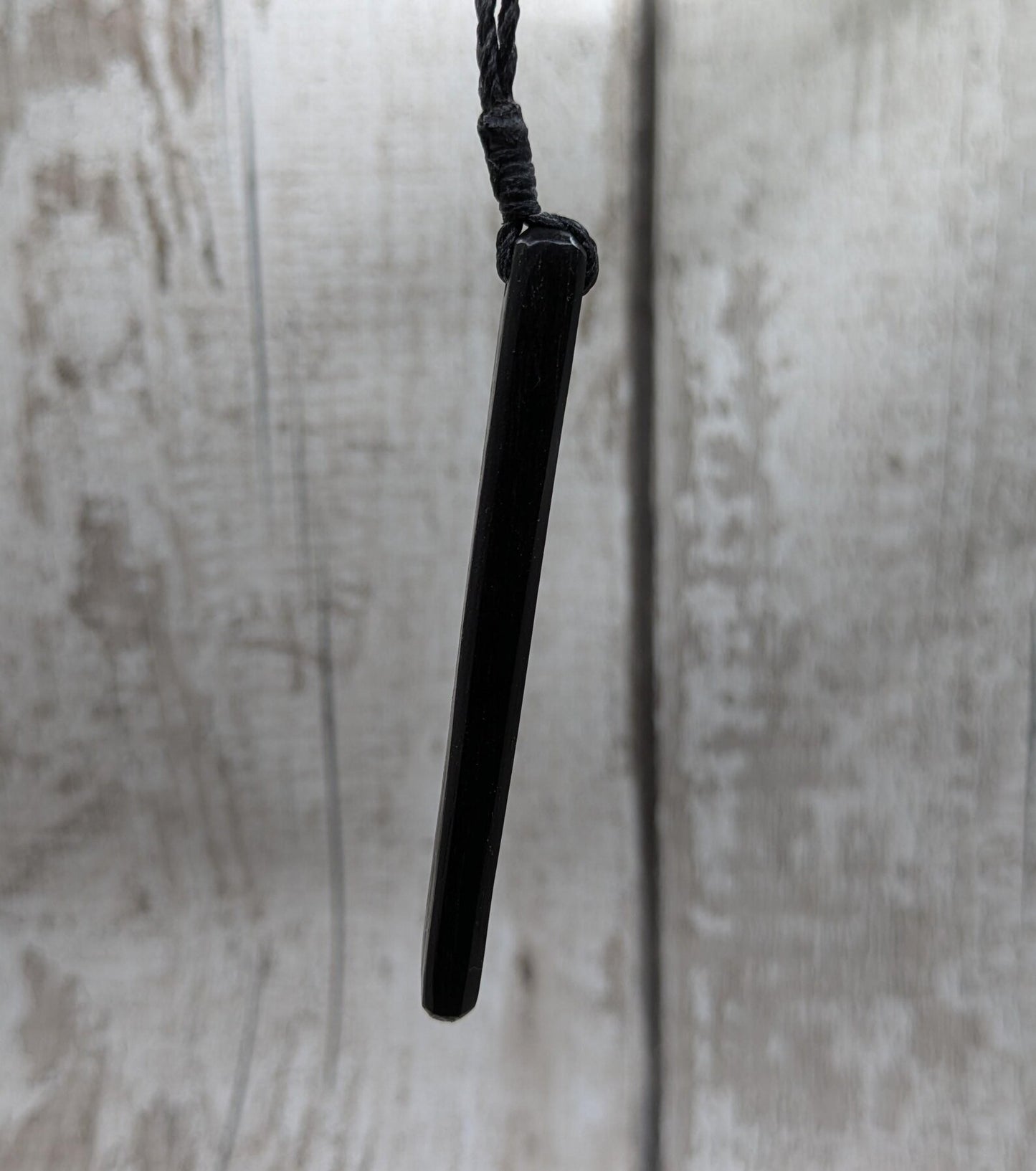 Fenland bog oak roimata drop pendant.