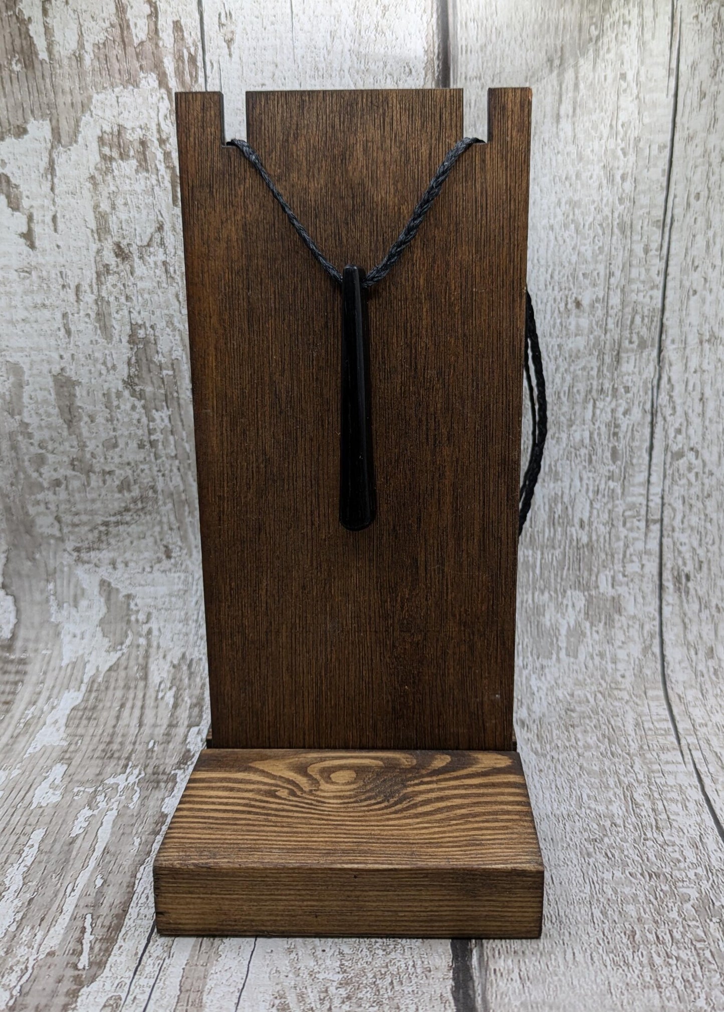 Fenland bog oak roimata drop pendant.