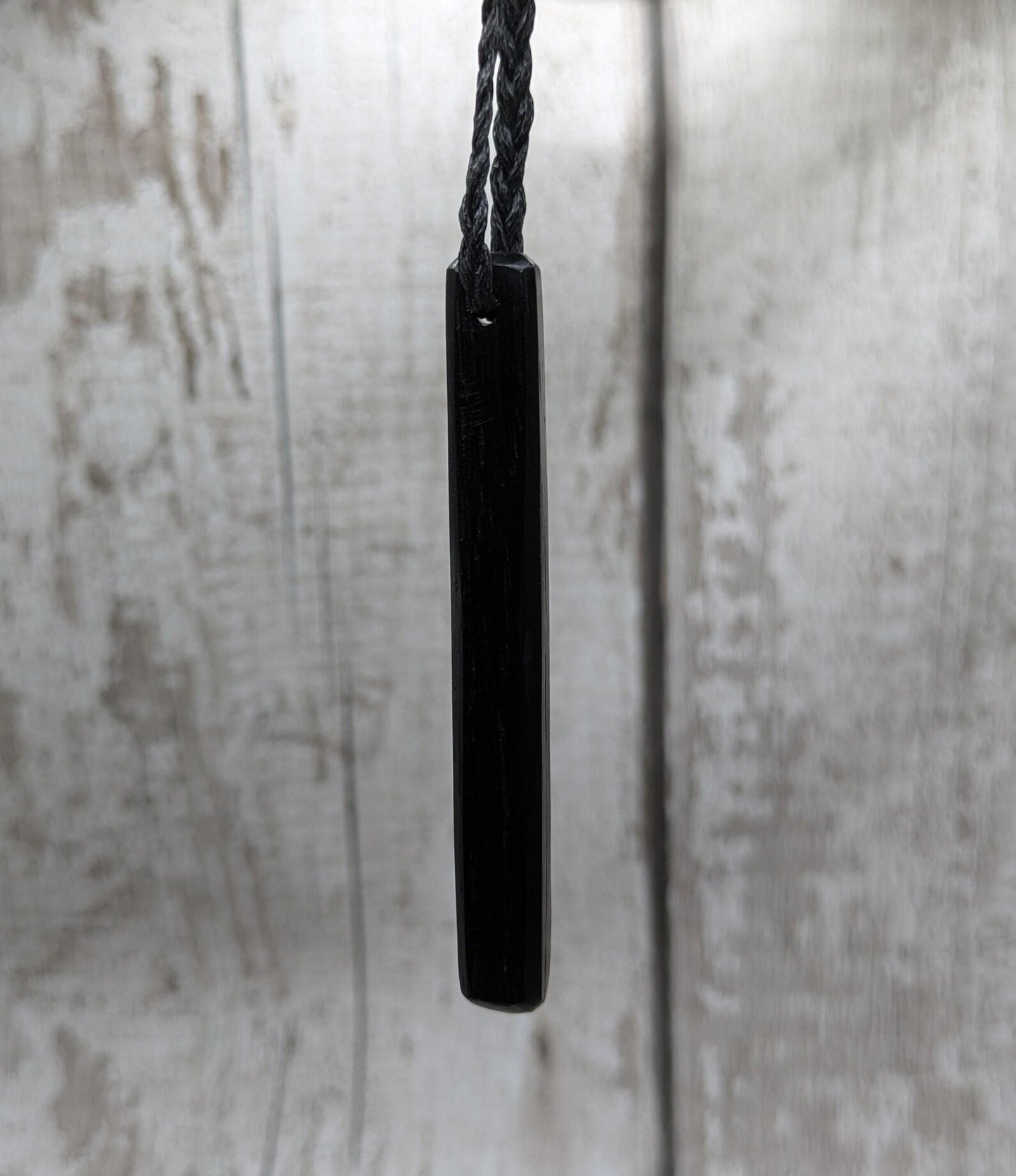 Fenland bog oak roimata drop pendant.