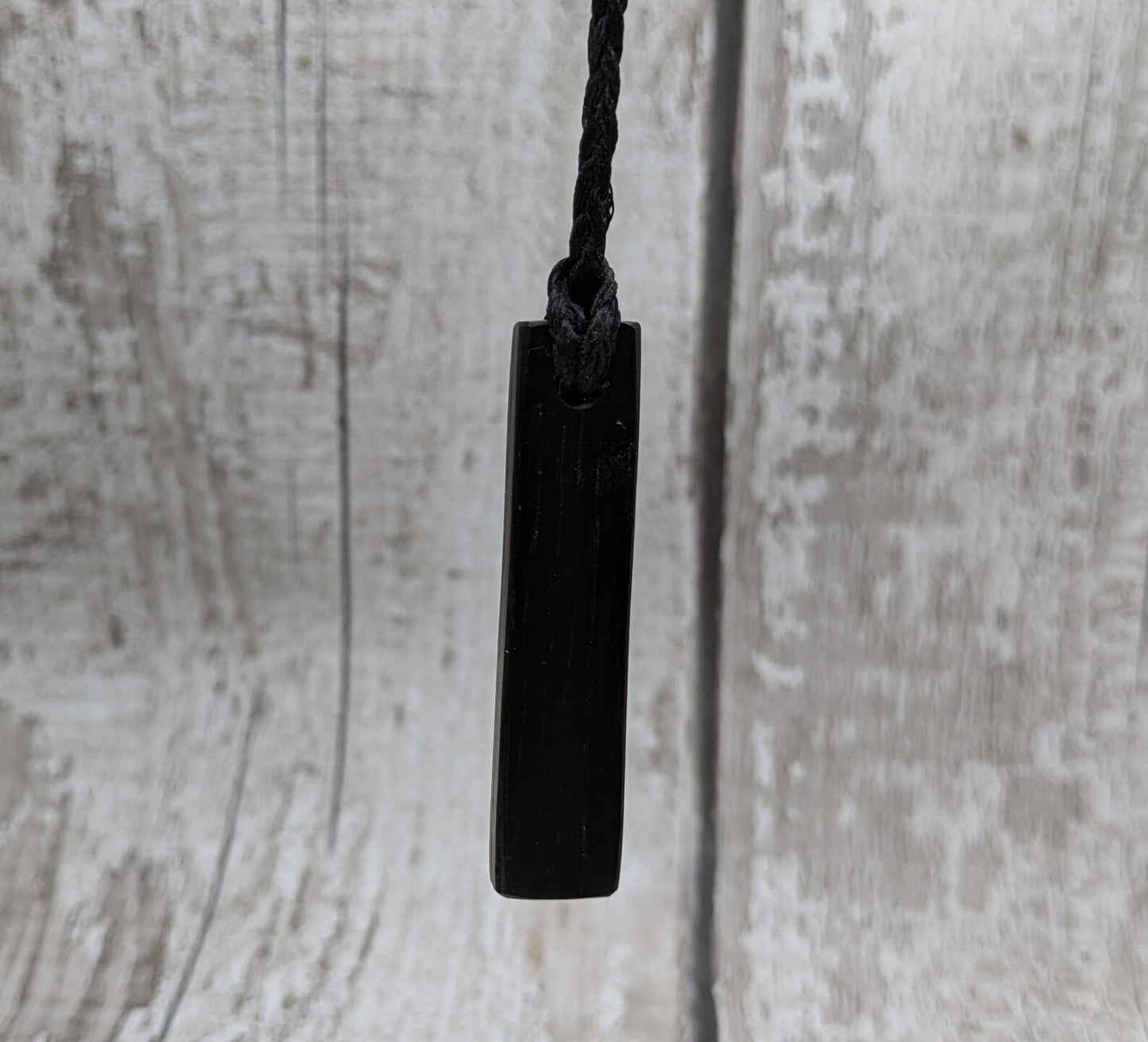 Fenland bog oak simple pendant.