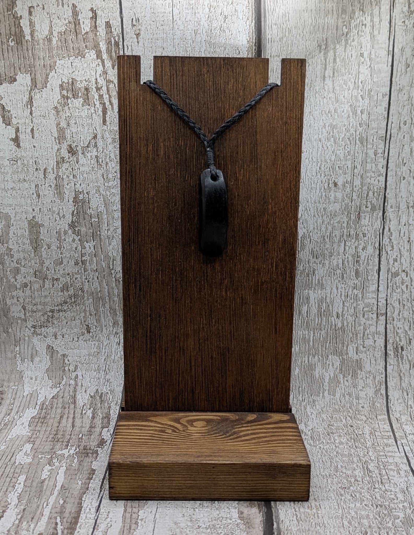 Fenland bog oak simple pendant.
