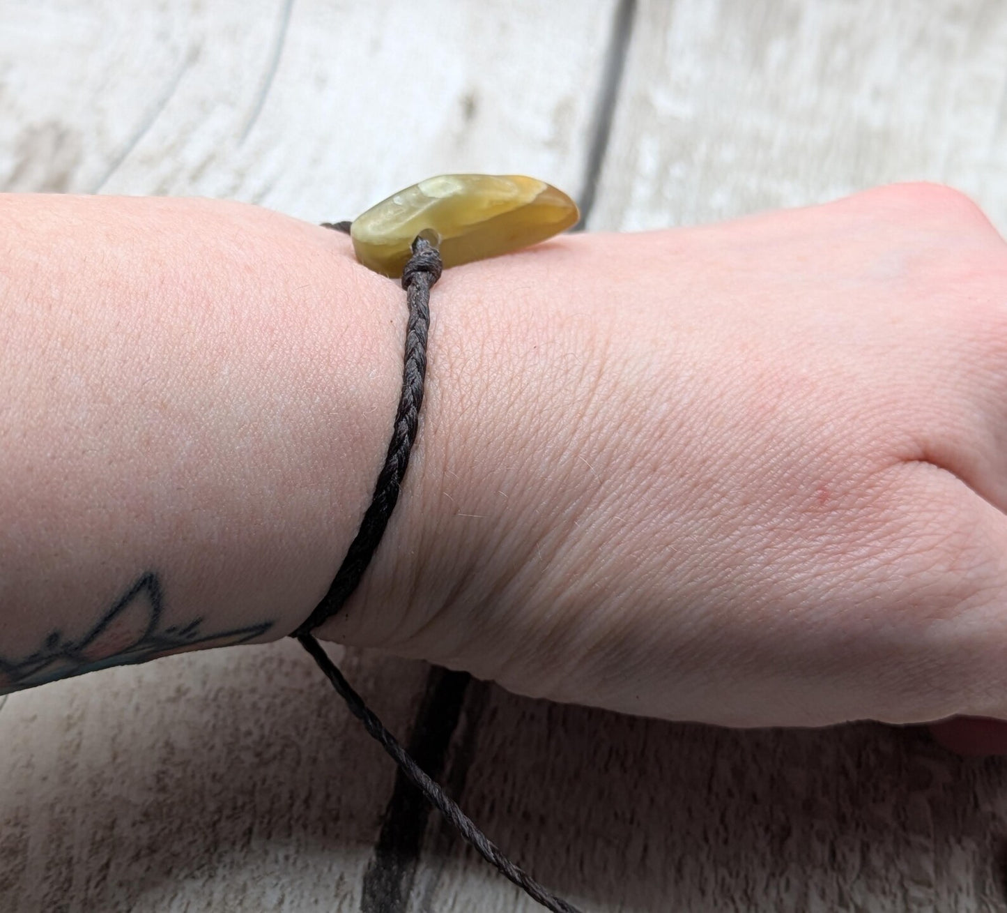 Tumbled adjustable Pounamu greenstone Jade bracelet
