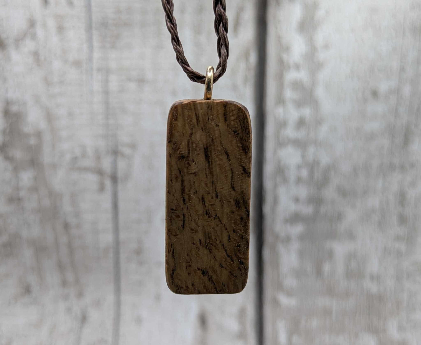 Olive wood hagalaz rune pendant.
