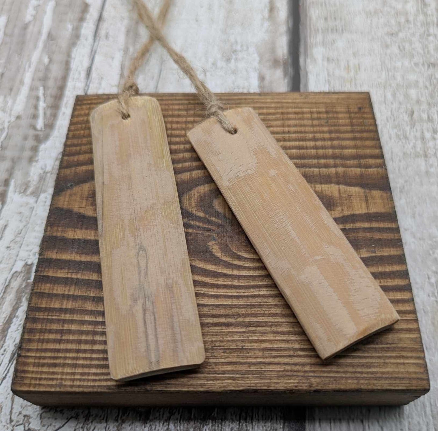 Bamboo blank decorations for craft, 5 pack.