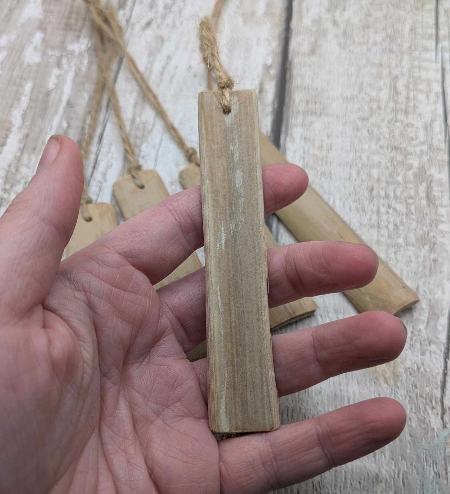 Bamboo blank decorations for craft, 5 pack.