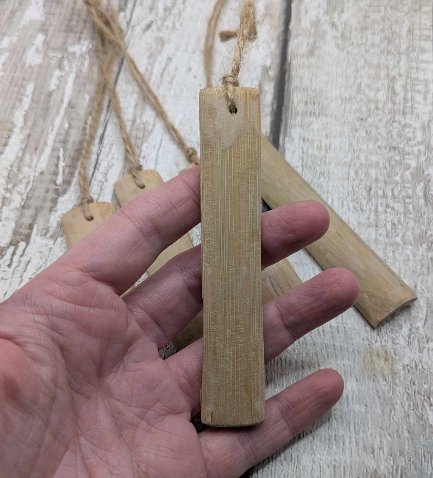 Bamboo blank decorations for craft, 5 pack.