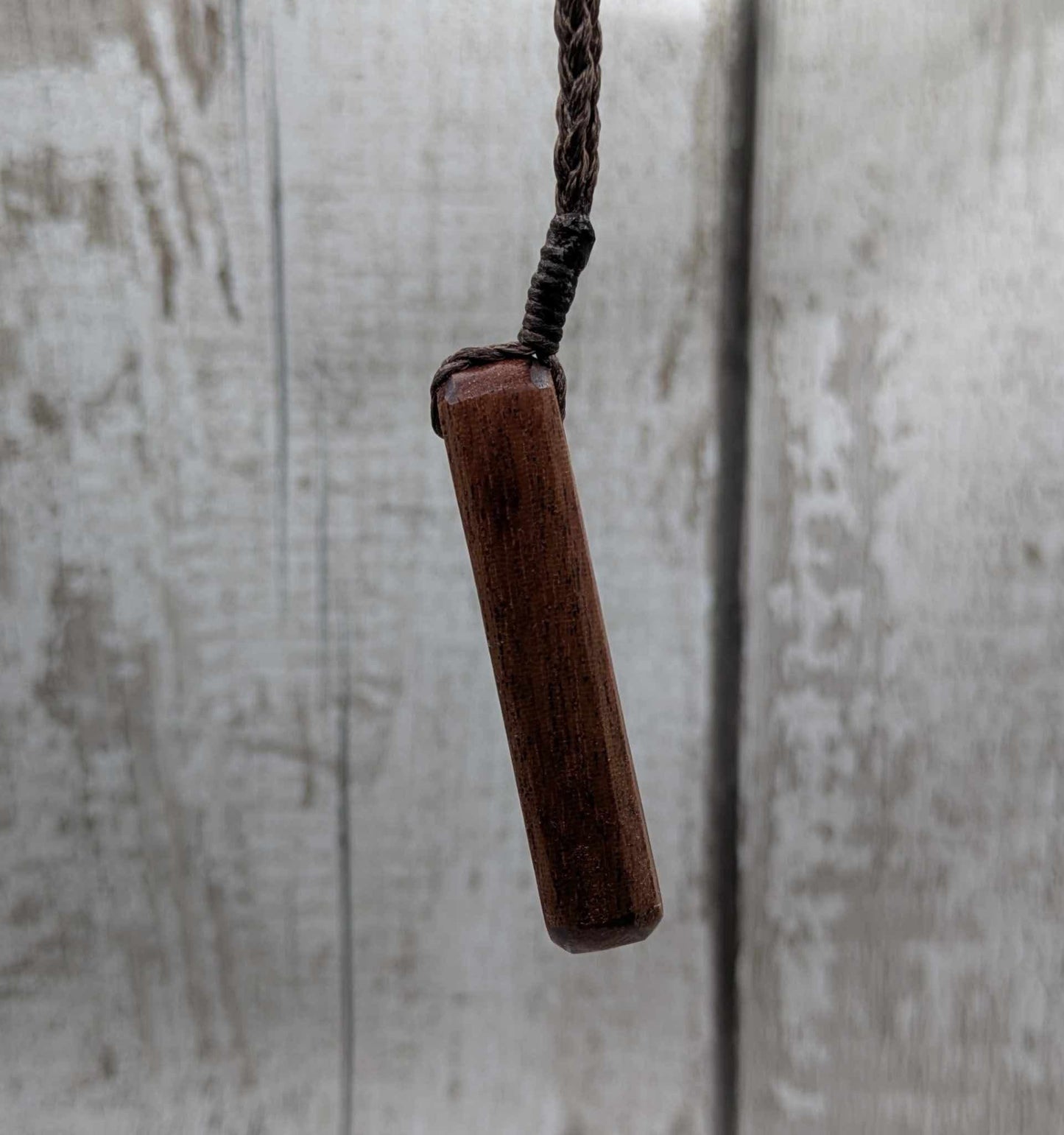 Sapele mahogany wood roimata pendant.