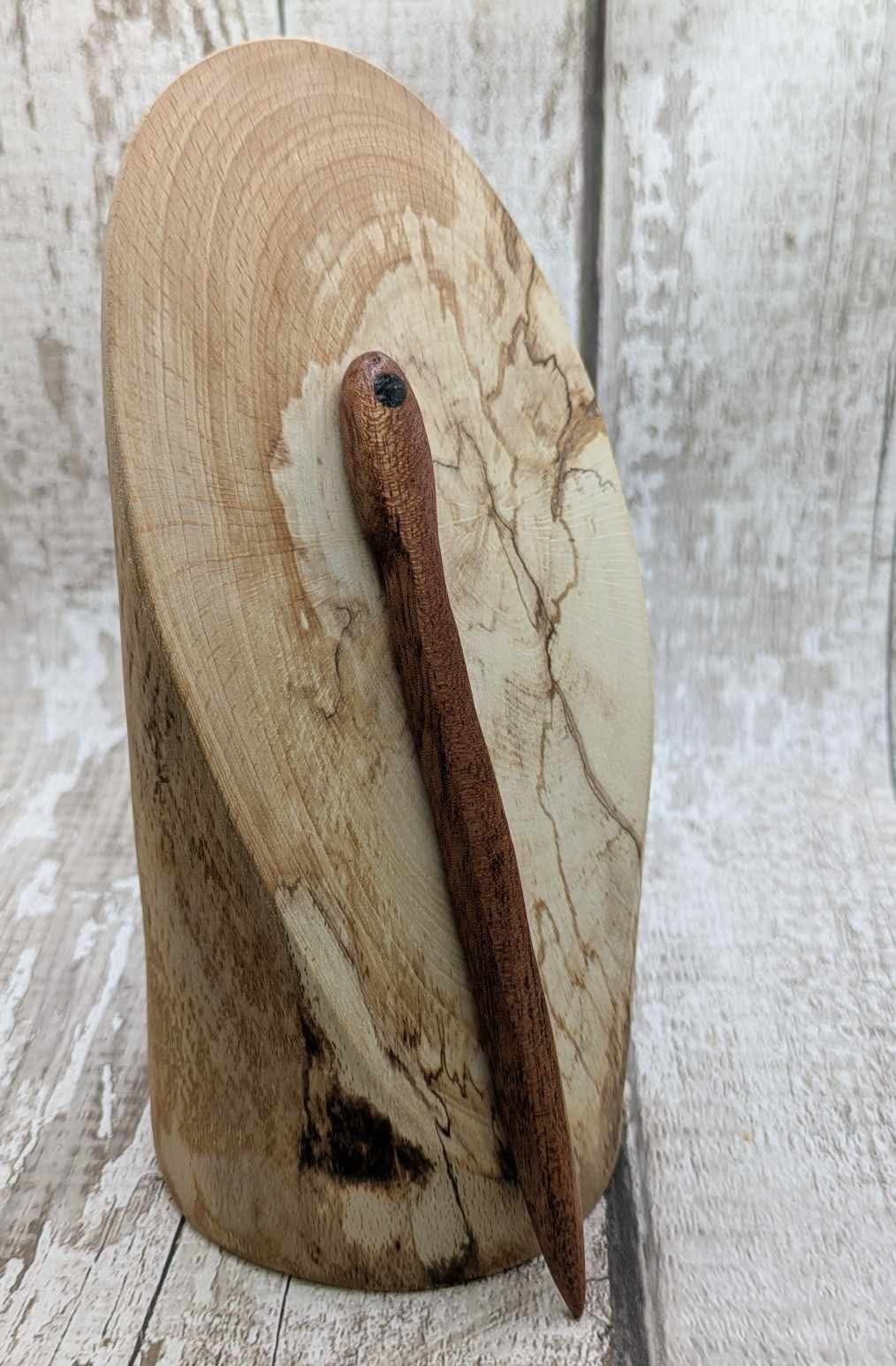 Sepele mahogany and Ethiopian welo Opal hair stick.