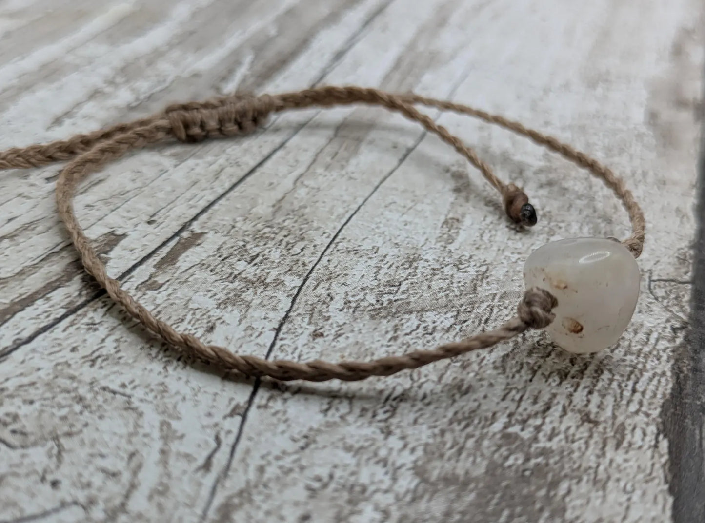 Strawberry quartz beaded bracelet.
