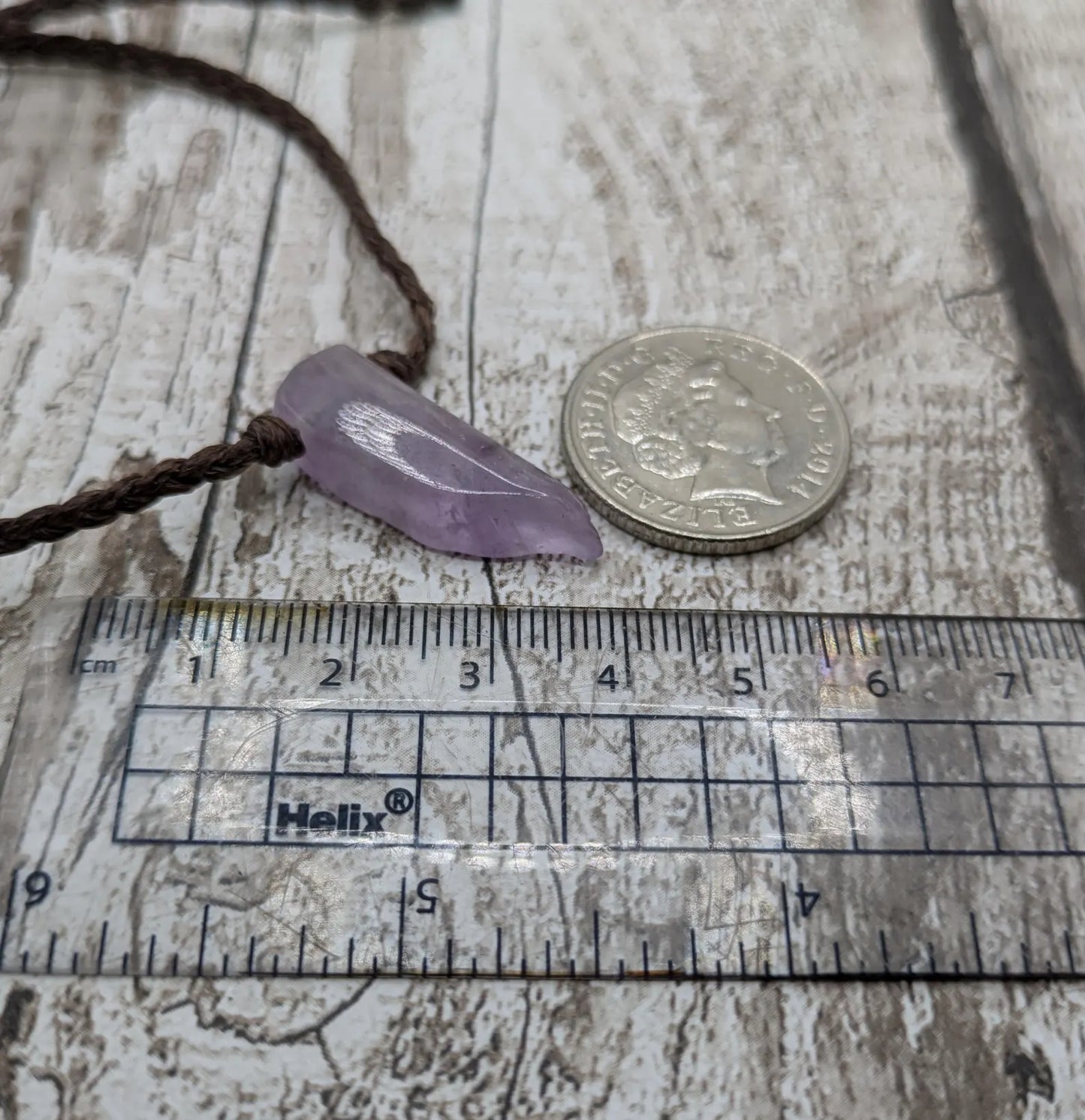 Amethyst beaded bracelet.