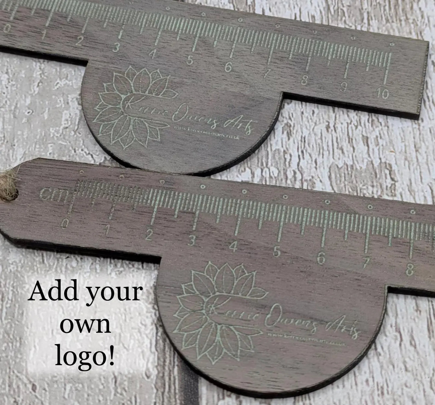 Branded corner rulers, two sizes Walnut wood, photography light box tools.