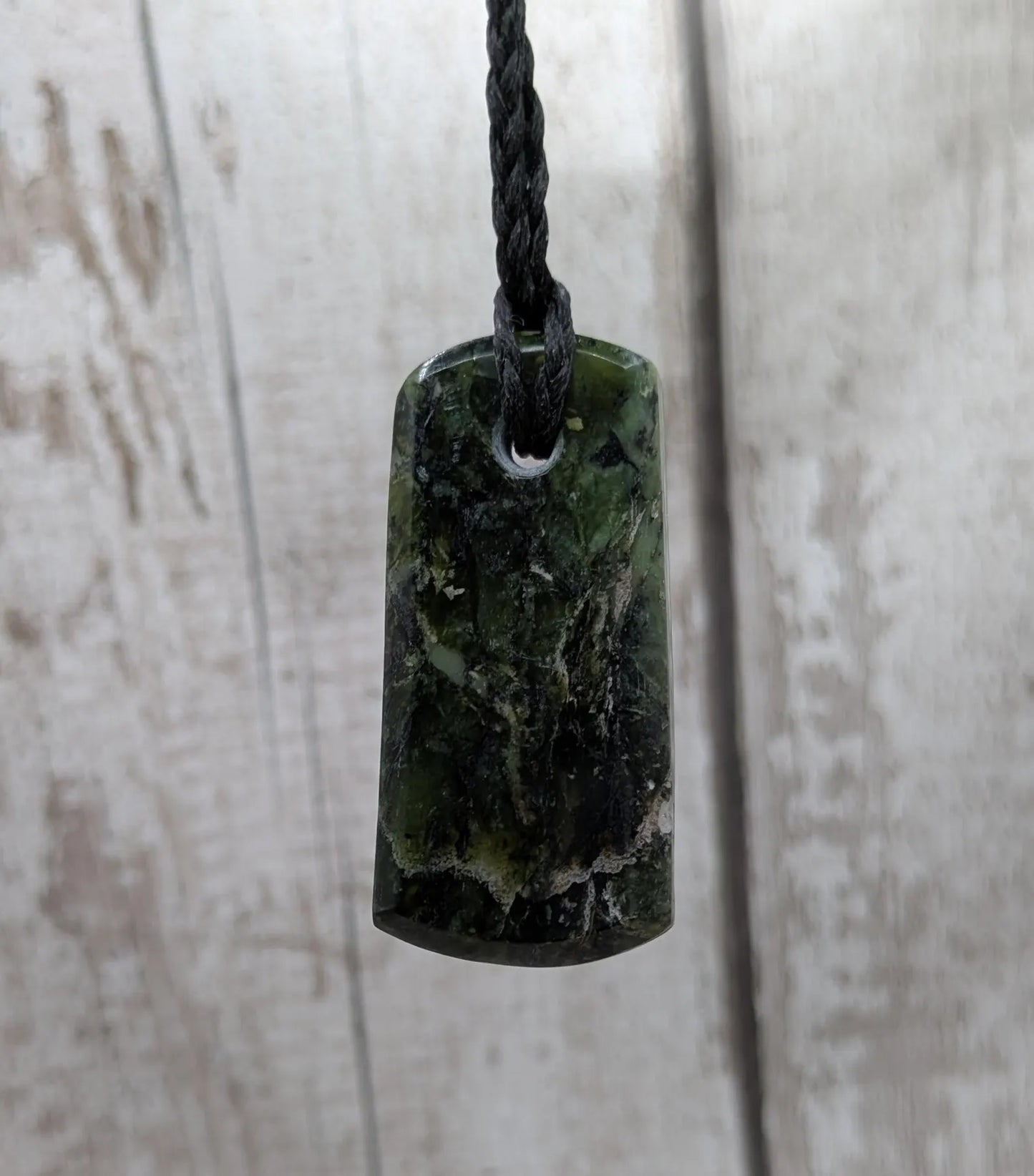 Haast pass serpentine pendant with Pāua shell- handcrafted New Zealand Aotearoa pounamu greenstone carved pendant.