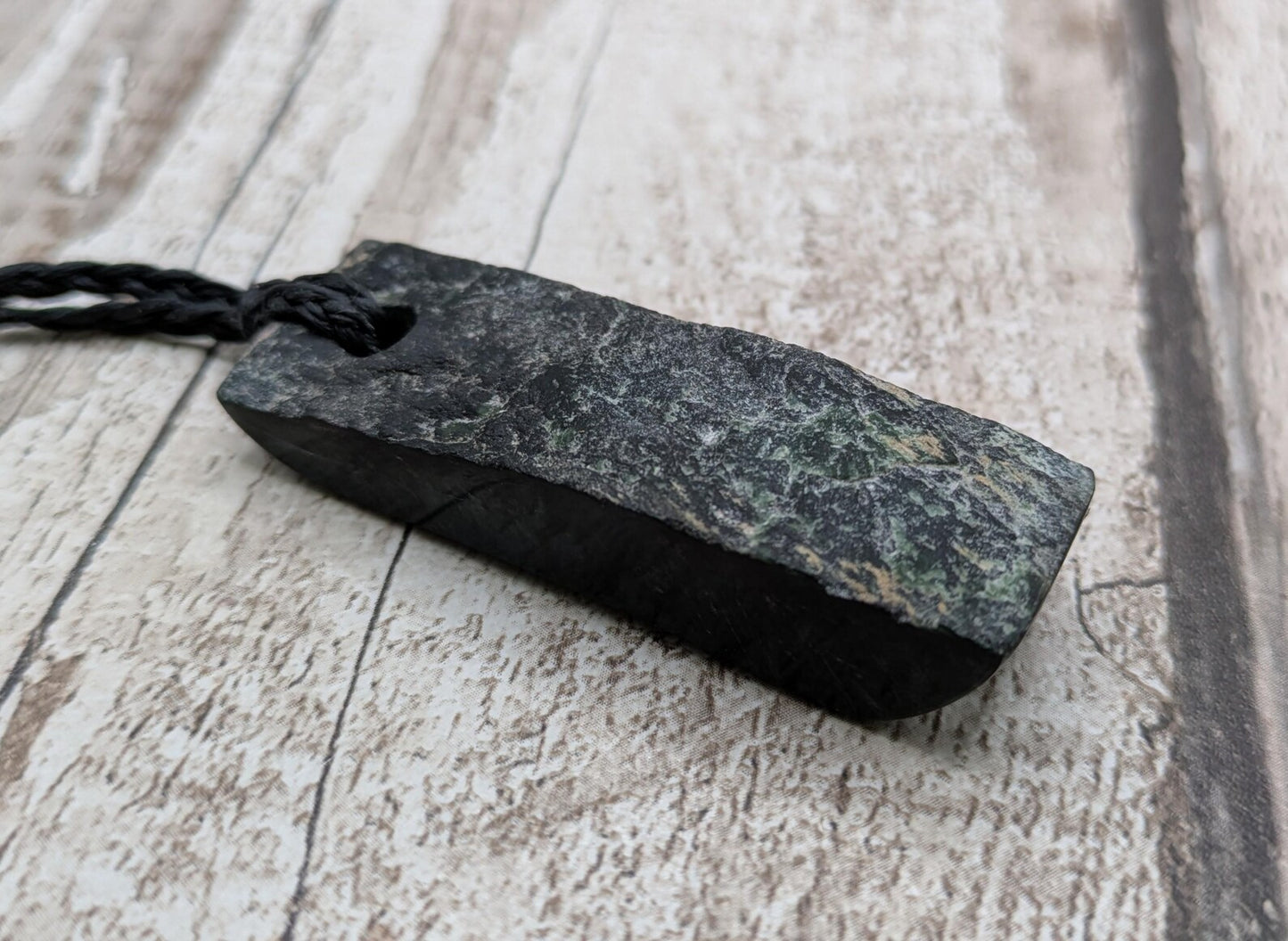 New Zealand serpentine pounamu pendant - Raw + Polished, hand crafted Aotearoa Necklace, Spiritual & Cultural Jewellery.