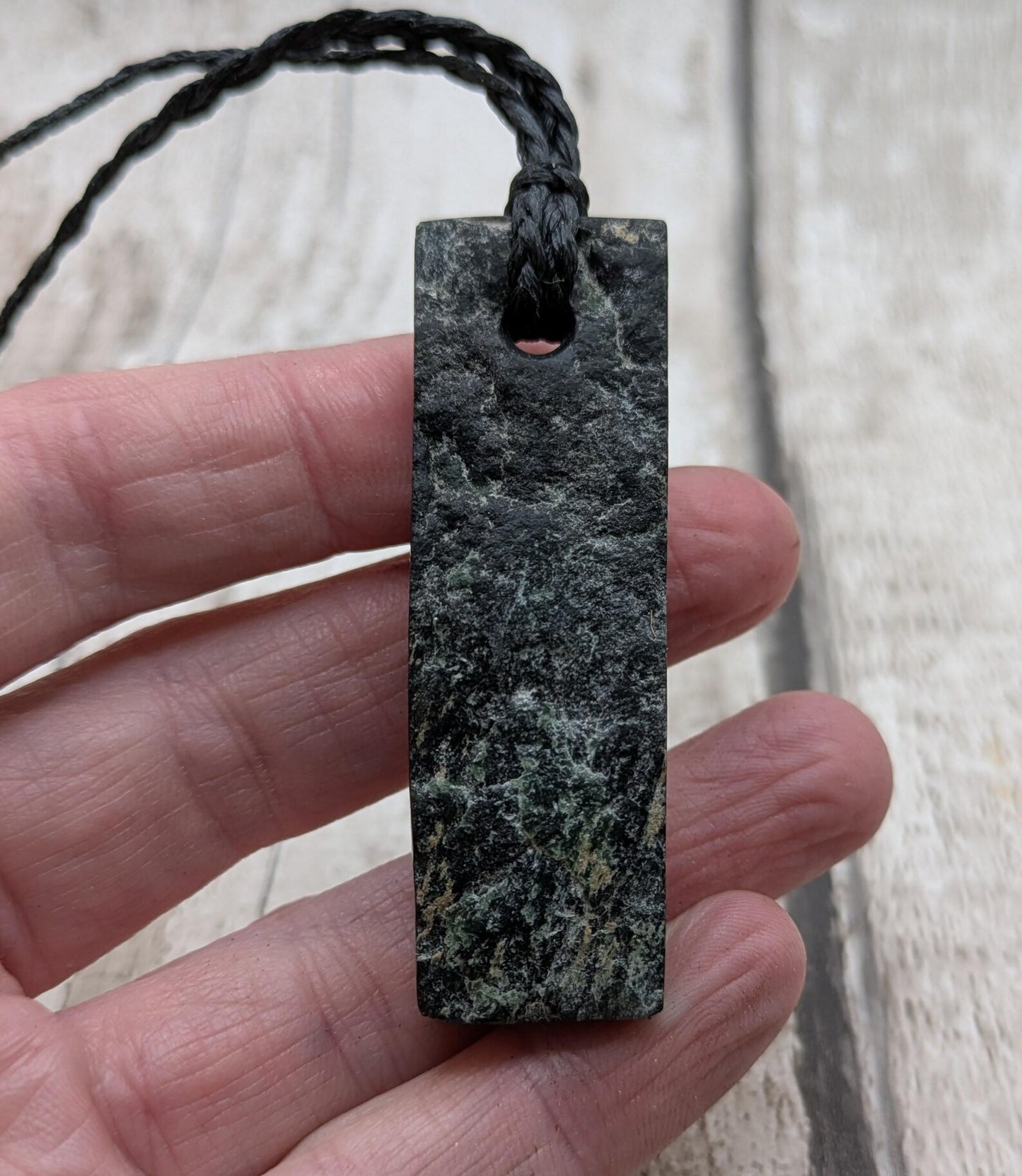 New Zealand serpentine pounamu pendant - Raw + Polished, hand crafted Aotearoa Necklace, Spiritual & Cultural Jewellery.
