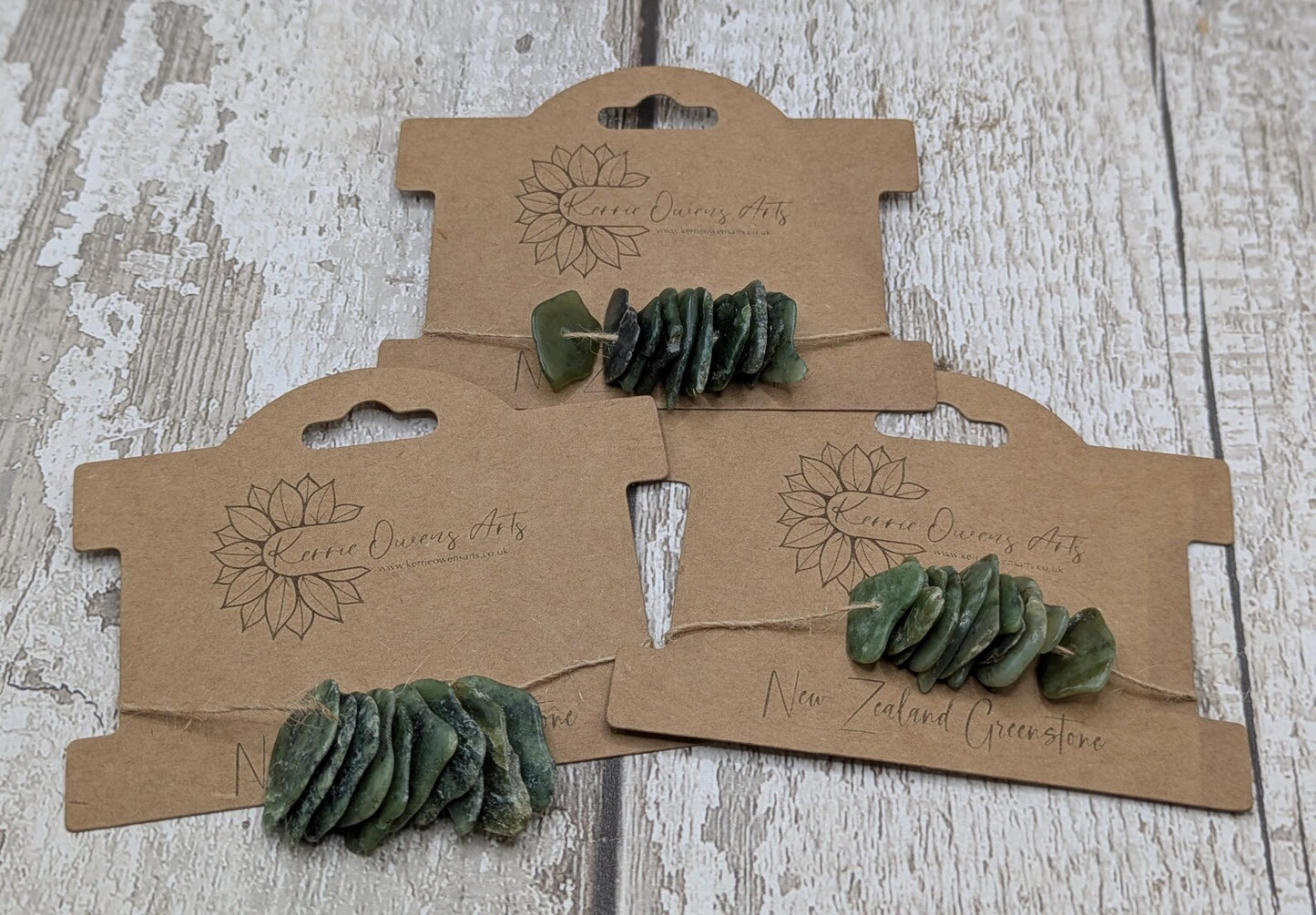 10 Centre-Drilled New Zealand Pounamu Beads – Tumble polished Greenstone Offcuts for Jewellery Making and craft projects.