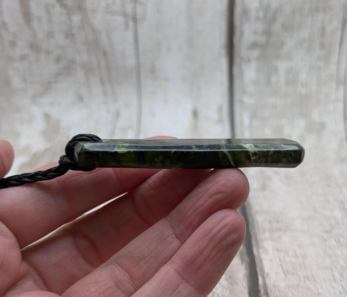 New Zealand Haast Pass Serpentine roimata pendant. Polished, Handcrafted Aotearoa Necklace, Spiritual & Cultural Jewellery.