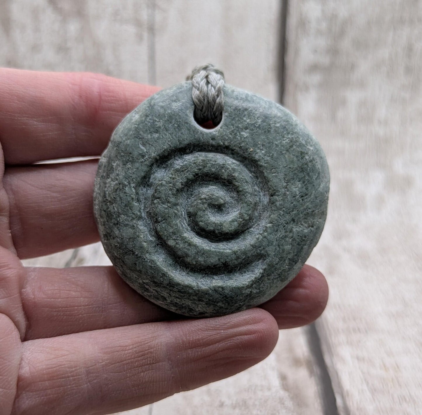 New Zealand pounamu Jade pebble pendant with Koru spiral - Raw + Polished, Handcrafted Aotearoa Necklace, Spiritual & Cultural Jewellery.