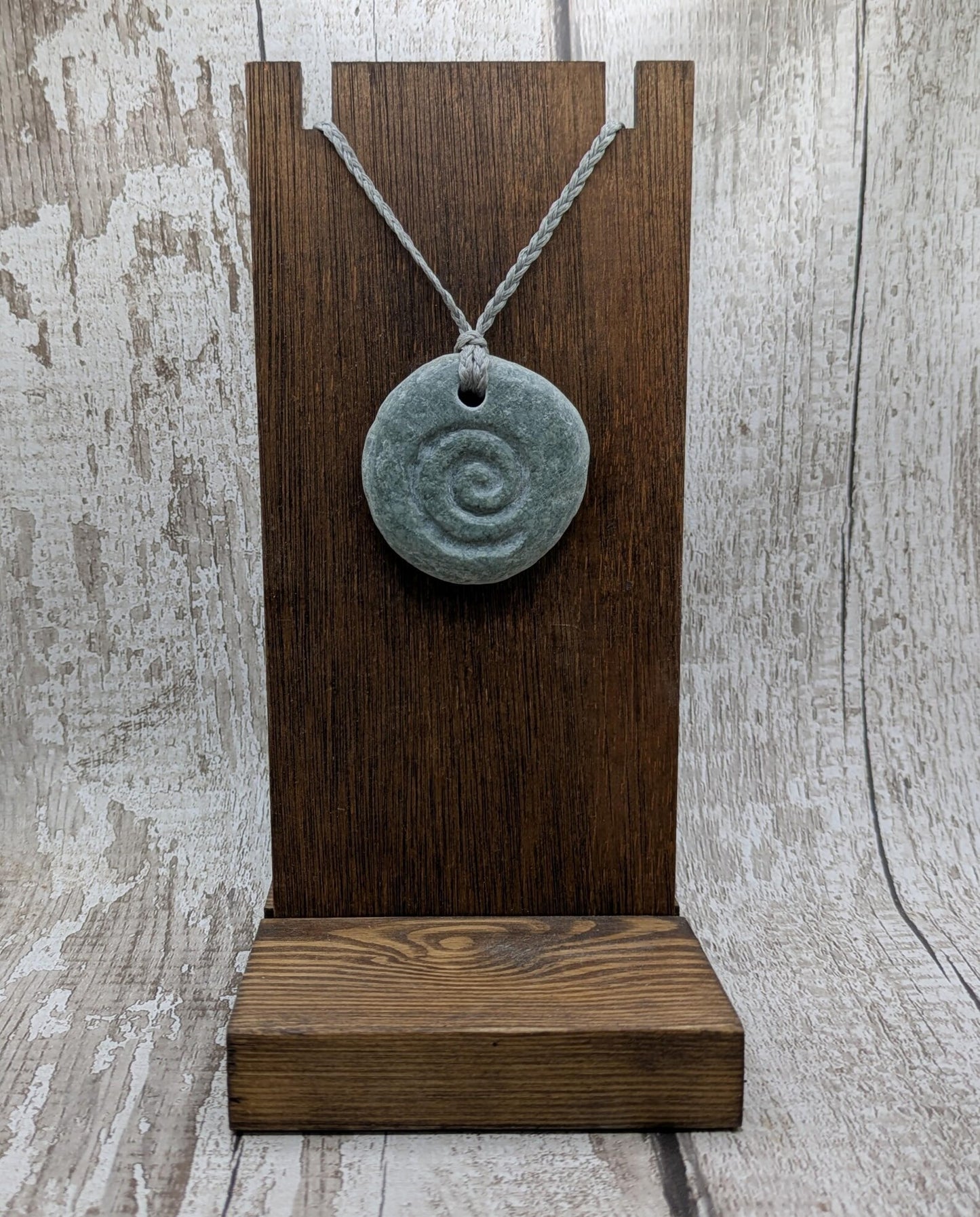 New Zealand pounamu Jade pebble pendant with Koru spiral - Raw + Polished, Handcrafted Aotearoa Necklace, Spiritual & Cultural Jewellery.