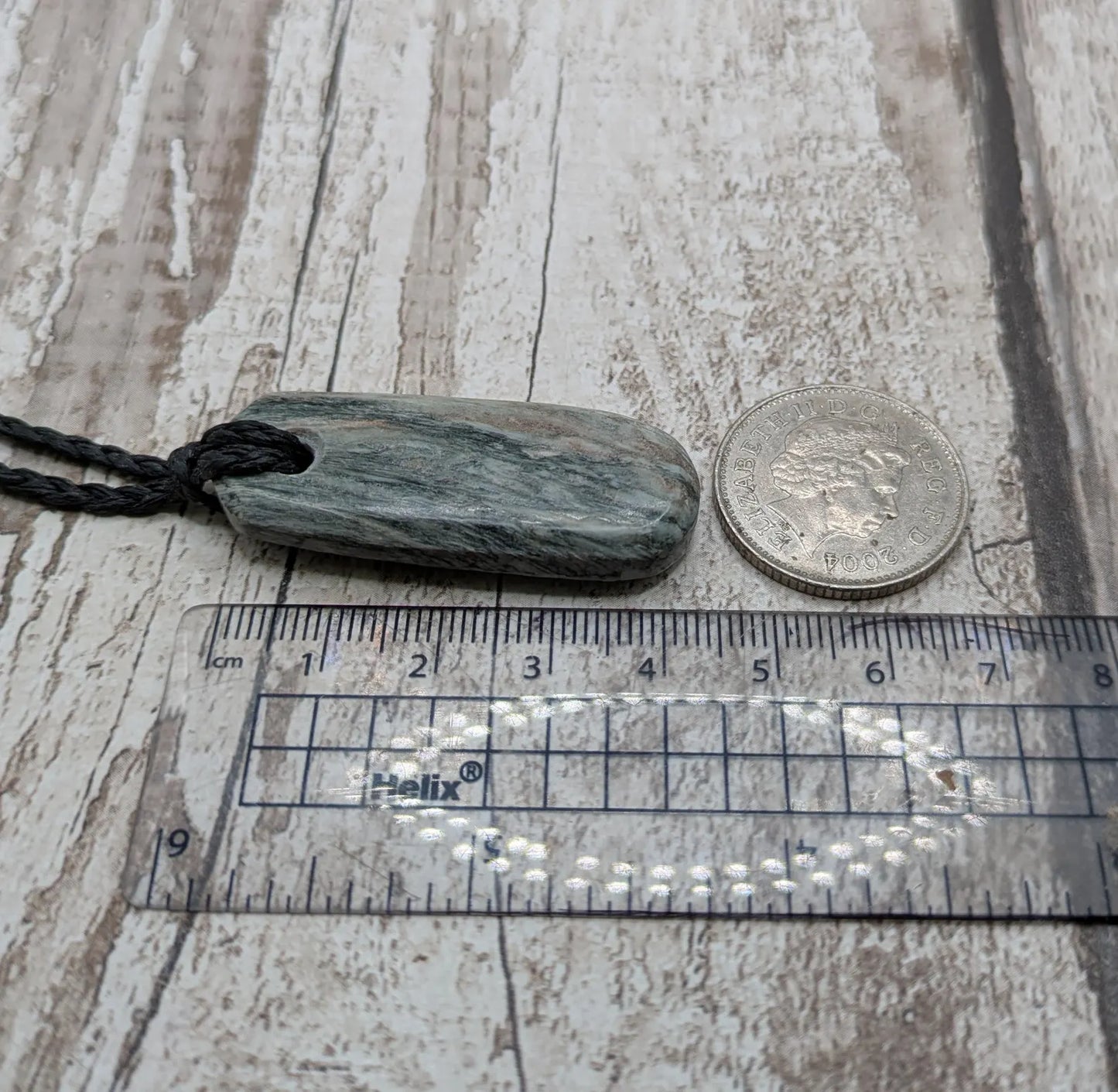 Aotea Stone Pendant – New Zealand Kyanite and Fuchsite Talisman, Sacred Green & Blue Crystal | Simple Handcrafted Necklace.