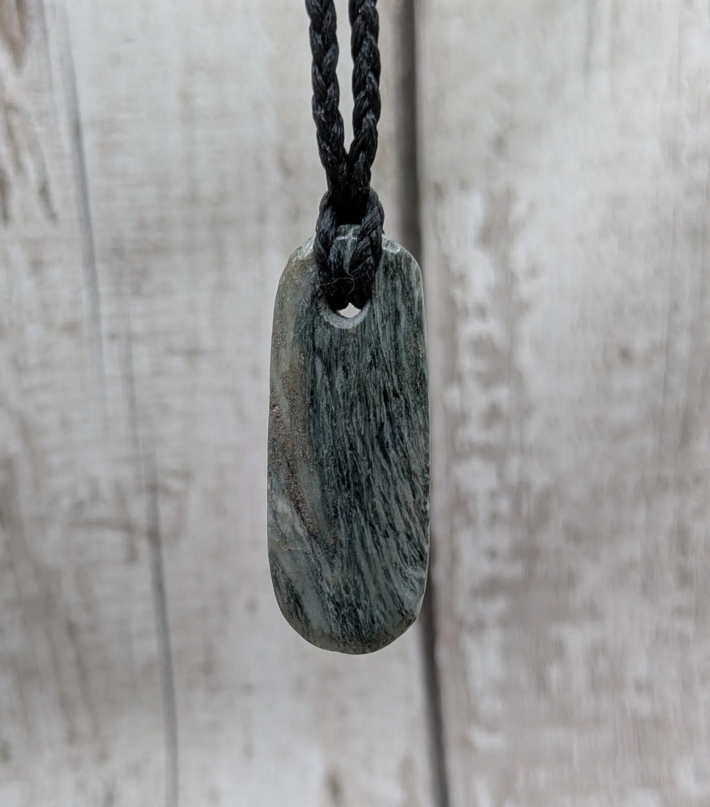 Aotea Stone Pendant – New Zealand Kyanite and Fuchsite Talisman, Sacred Green & Blue Crystal | Simple Handcrafted Necklace.
