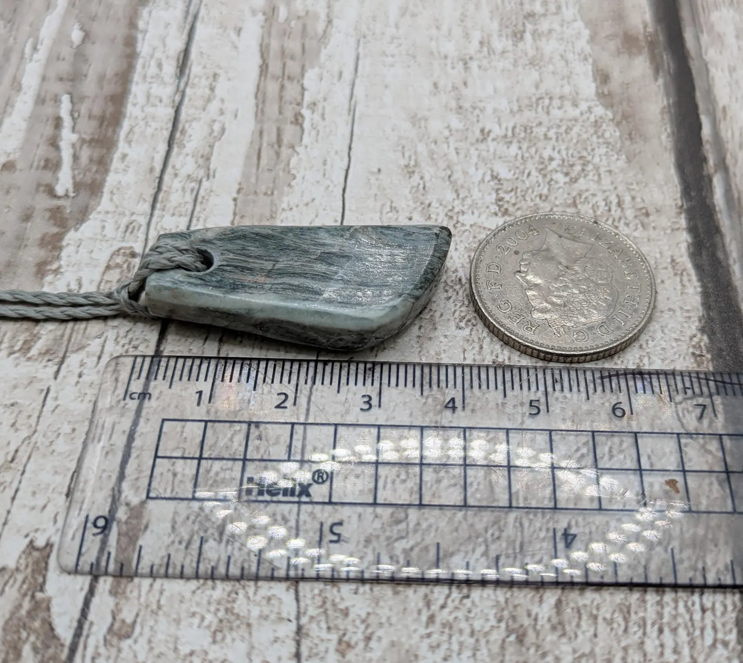 Aotea Stone Pendant – New Zealand Kyanite and Fuchsite Talisman, Sacred Green & Blue Crystal | Simple Handcrafted Necklace.