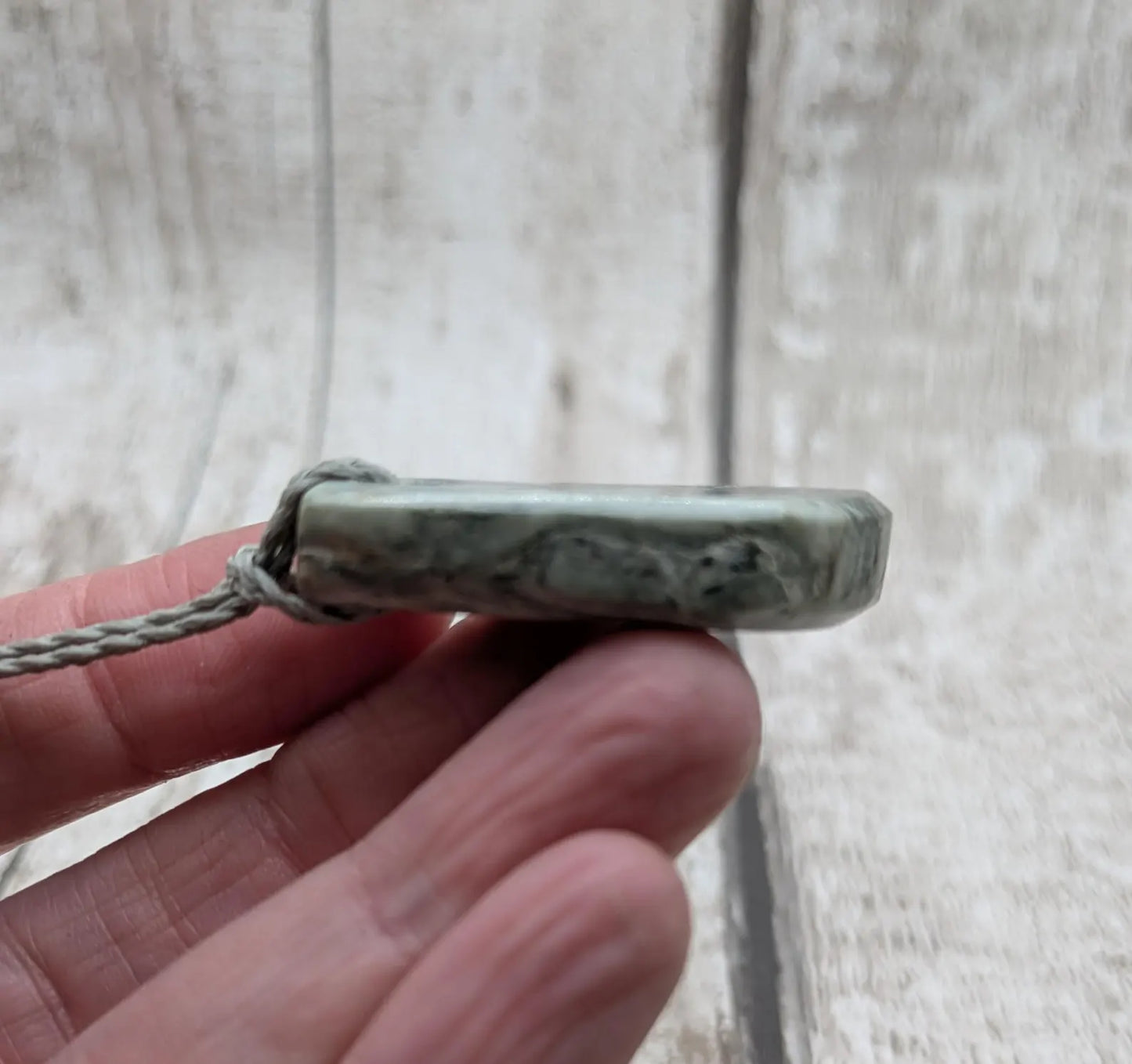 Aotea Stone Pendant – New Zealand Kyanite and Fuchsite Talisman, Sacred Green & Blue Crystal | Simple Handcrafted Necklace.