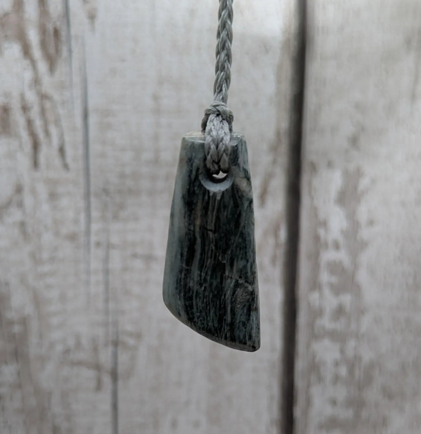 Aotea Stone Pendant – New Zealand Kyanite and Fuchsite Talisman, Sacred Green & Blue Crystal | Simple Handcrafted Necklace.