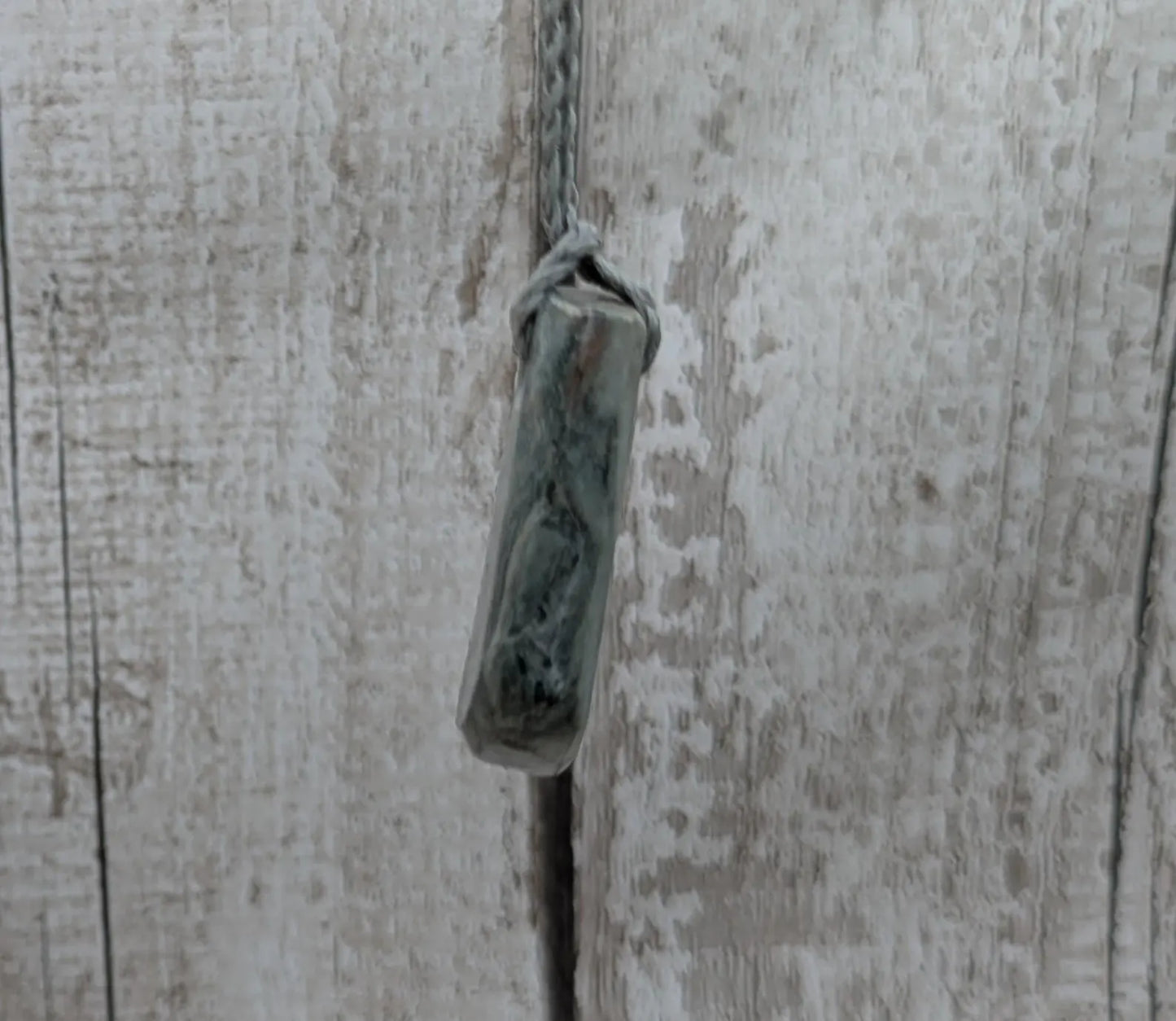 Aotea Stone Pendant – New Zealand Kyanite and Fuchsite Talisman, Sacred Green & Blue Crystal | Simple Handcrafted Necklace.