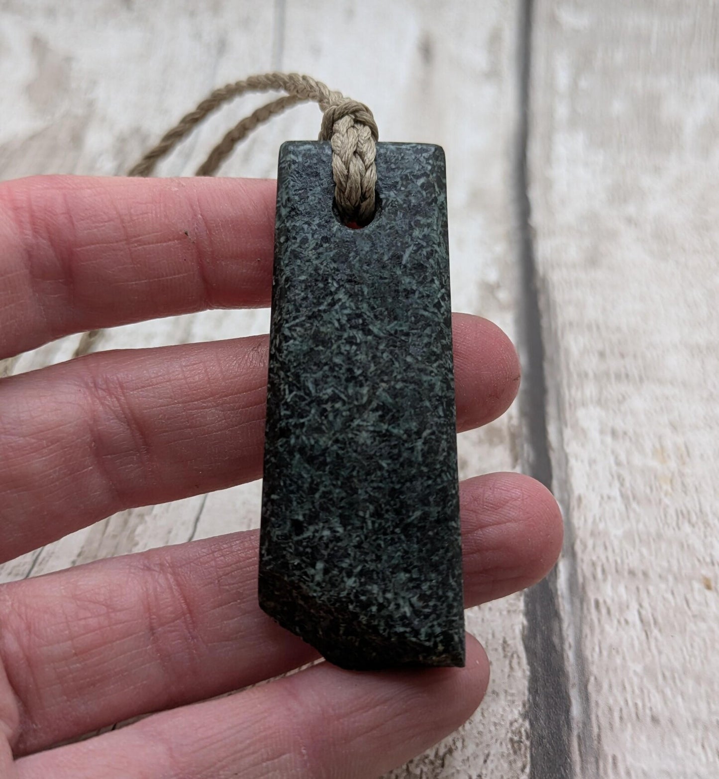 Preseli Bluestone Stonehenge Pendant with Live Edge - Sacred Stone Jewellery, Handcrafted Crystal Talisman, Raw Pagan Amulet, Spiritual.