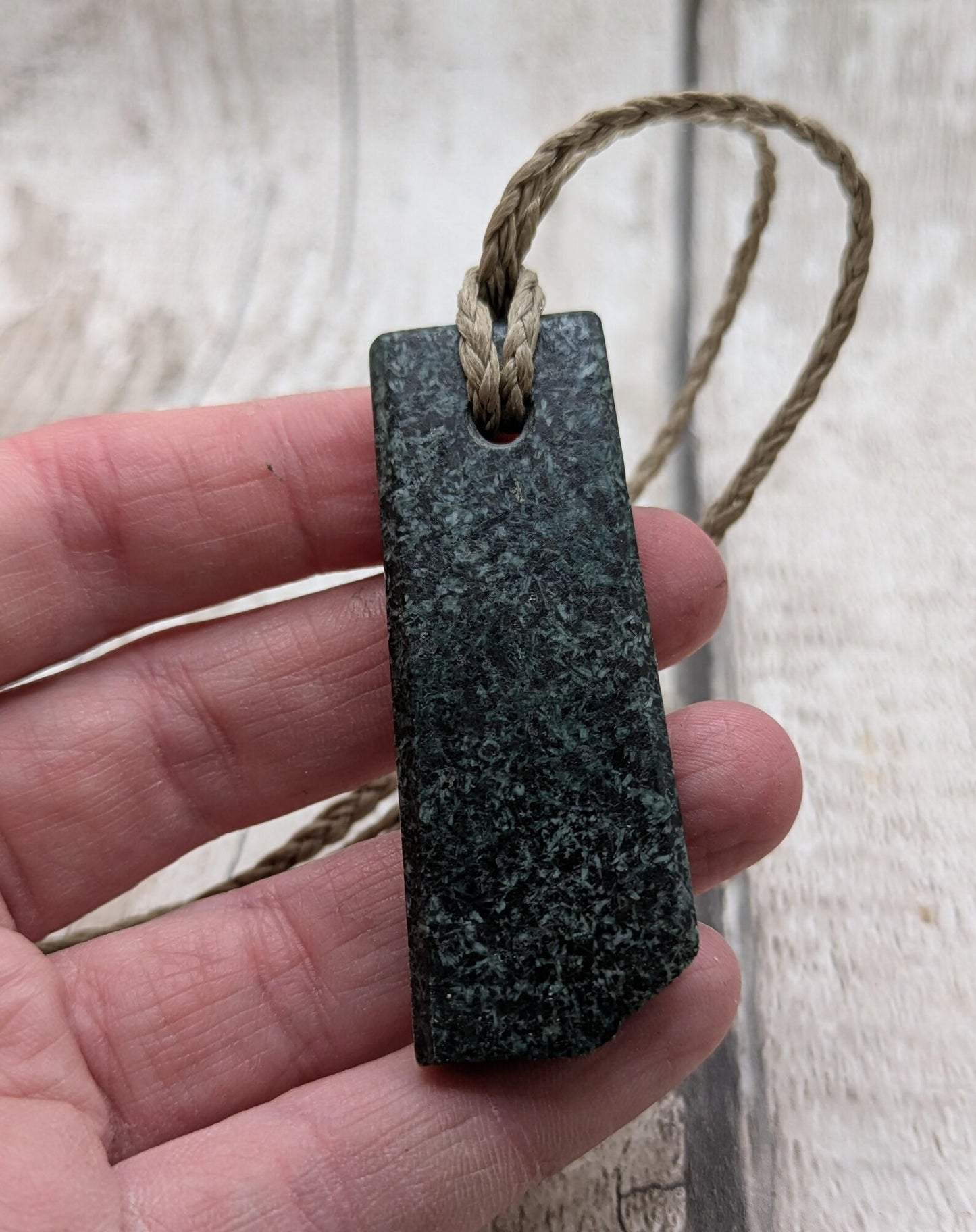 Preseli Bluestone Stonehenge Pendant with Live Edge - Sacred Stone Jewellery, Handcrafted Crystal Talisman, Raw Pagan Amulet, Spiritual.