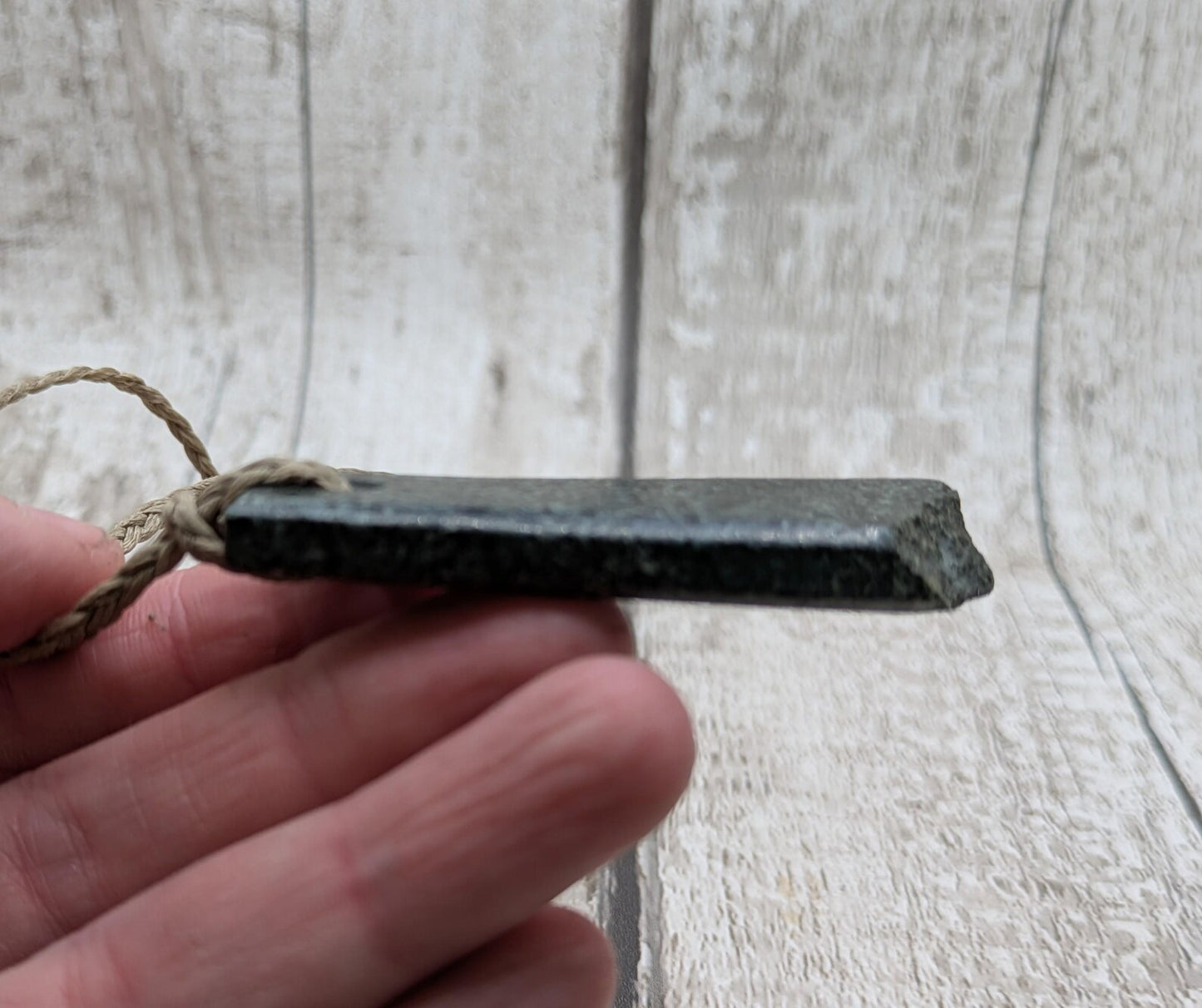 Preseli Bluestone Stonehenge Pendant with Live Edge - Sacred Stone Jewellery, Handcrafted Crystal Talisman, Raw Pagan Amulet, Spiritual.