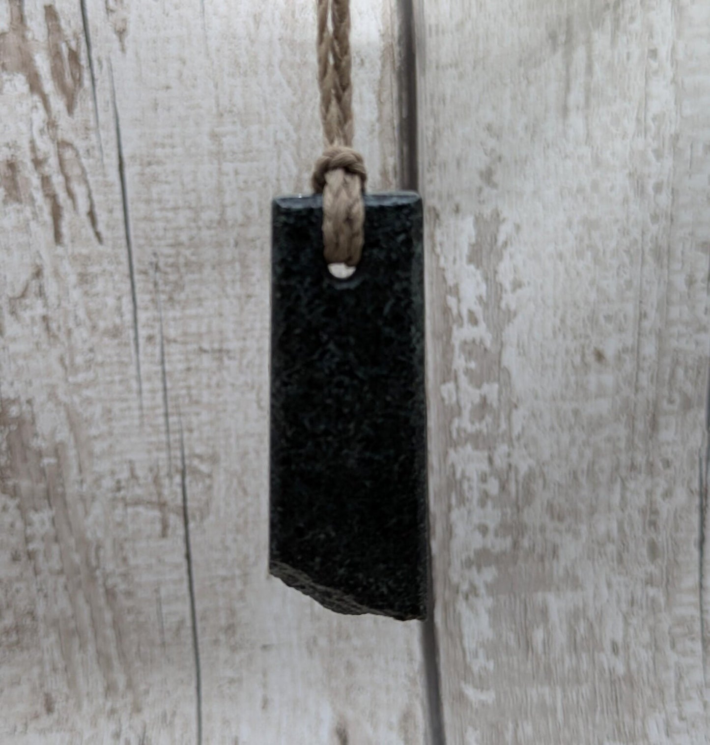 Preseli Bluestone Stonehenge Pendant with Live Edge - Sacred Stone Jewellery, Handcrafted Crystal Talisman, Raw Pagan Amulet, Spiritual.