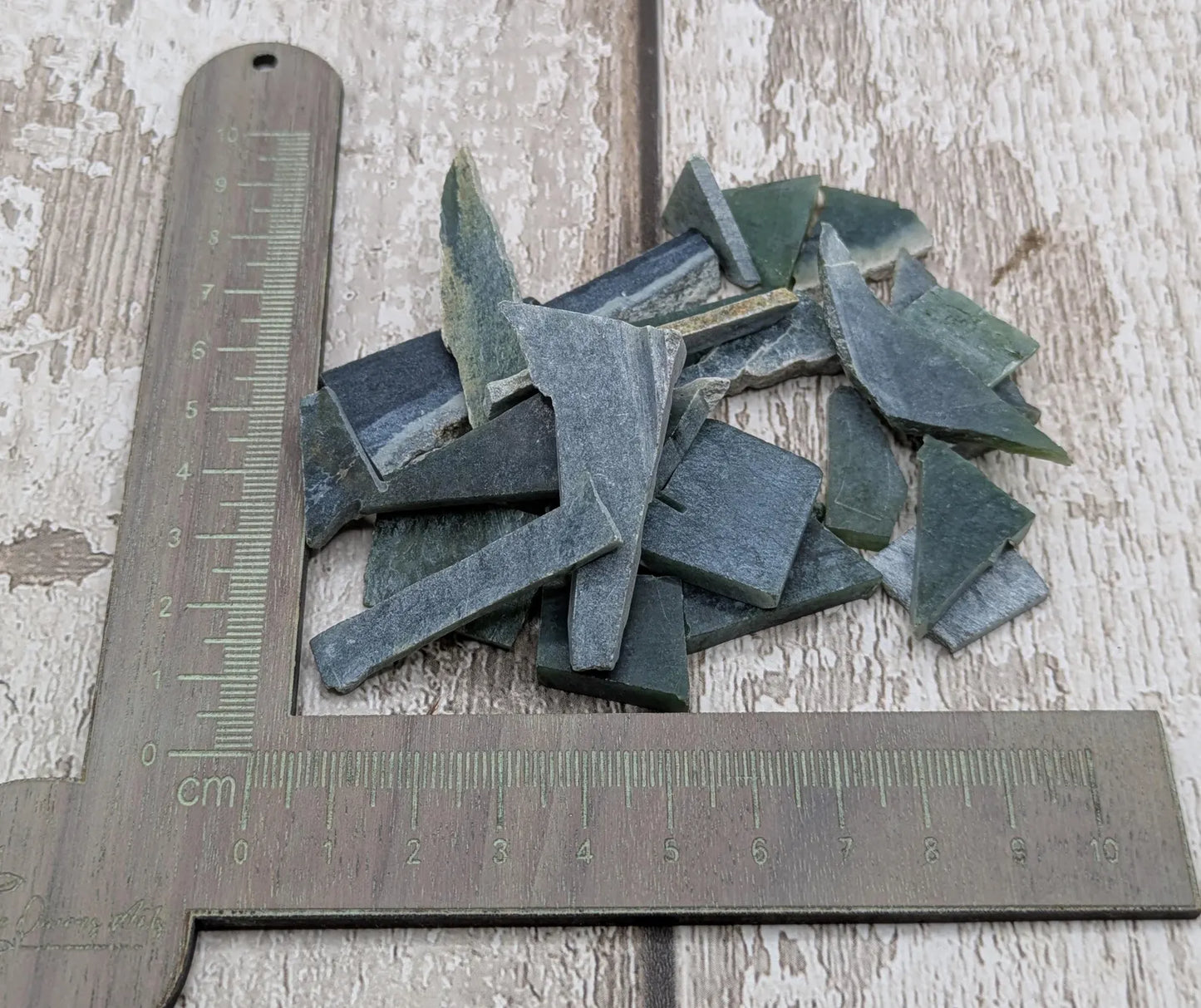 New Zealand pounamu jade off cuts pouch
