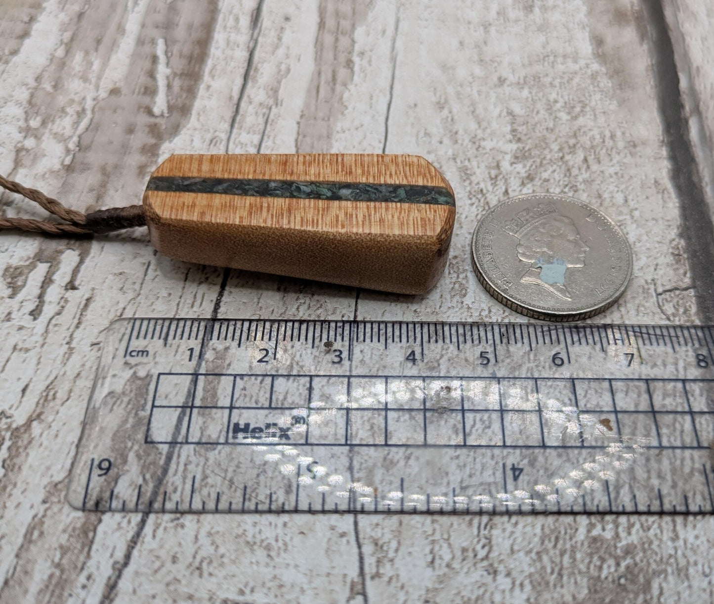 NZ Swamp Kauri Roimata Pendant with Mixed Pounamu Inlay, Māori-Inspired Hei Roimata Necklace, Spiritual Healing Wood Jewellery