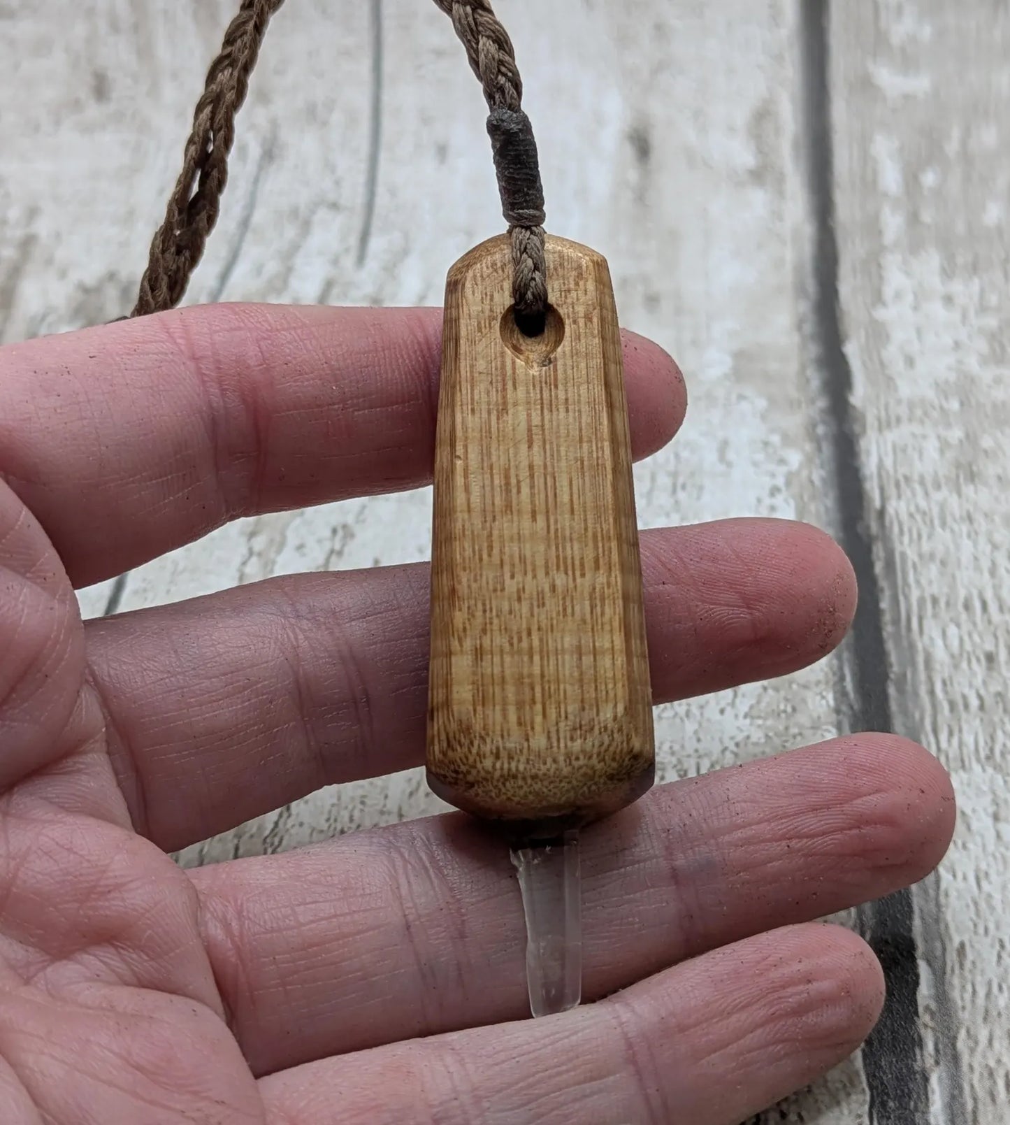 Nz swamp kauri, Pounamu, satin spar and hiddenite codex key.