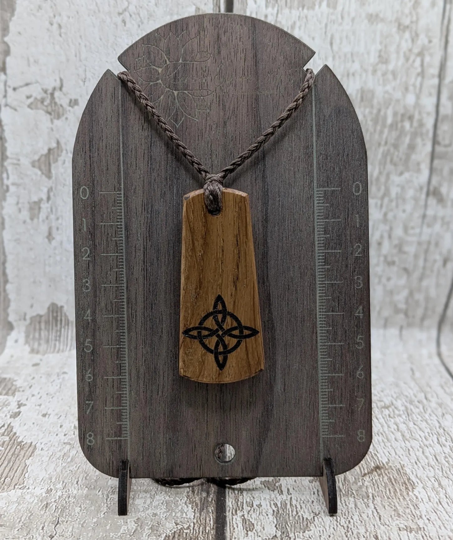 Statement oak wood roimata drop pendant