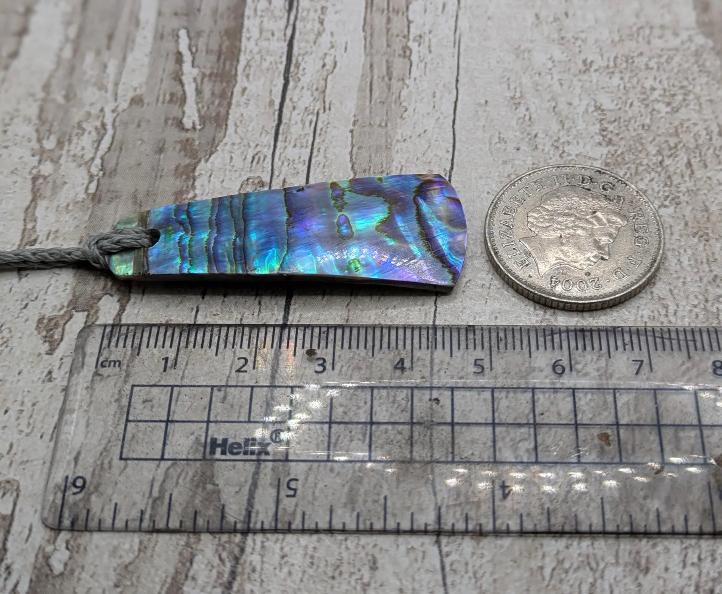 New Zealand rainbow Pāua shell pendant