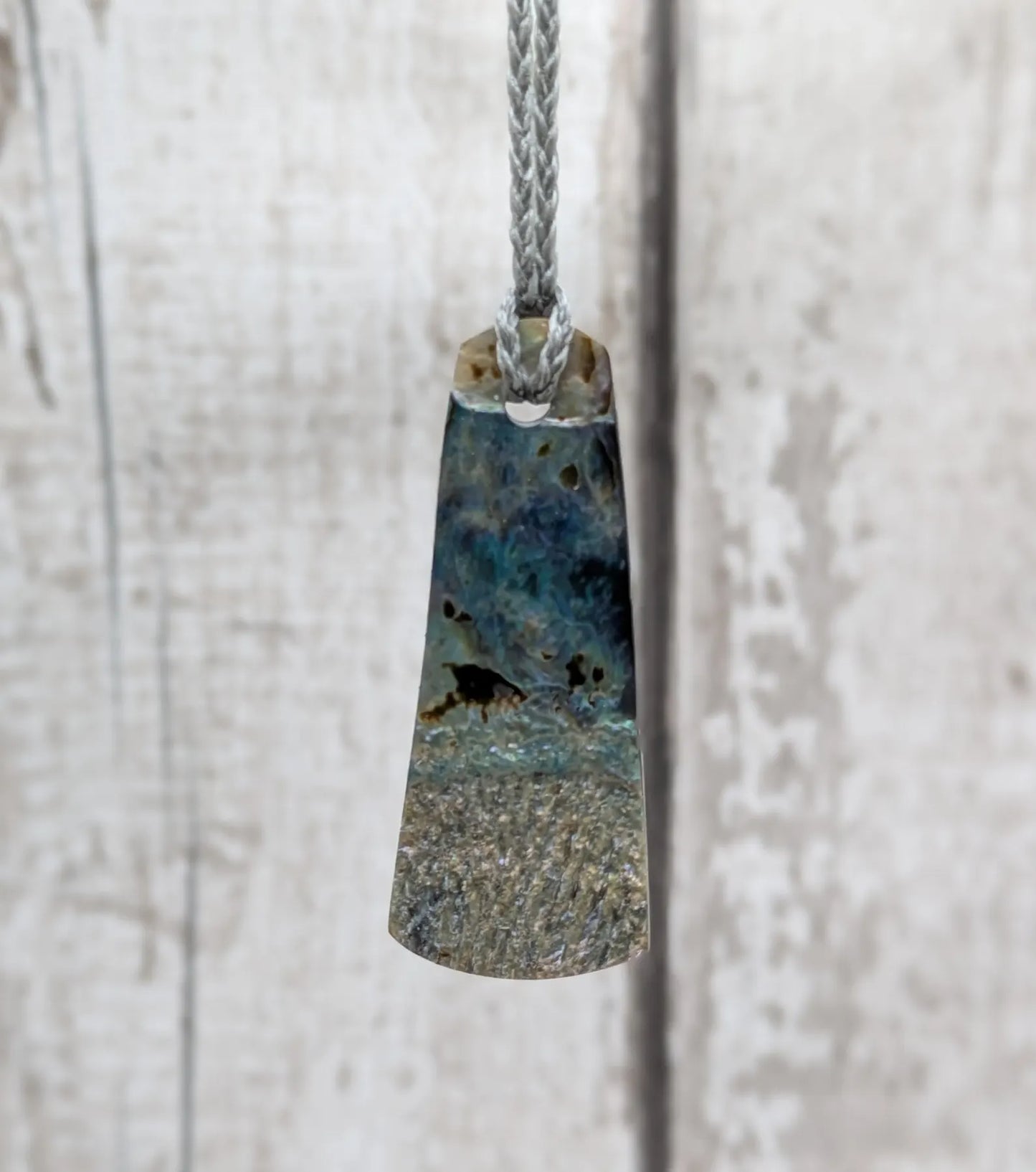 New Zealand rainbow Pāua shell pendant