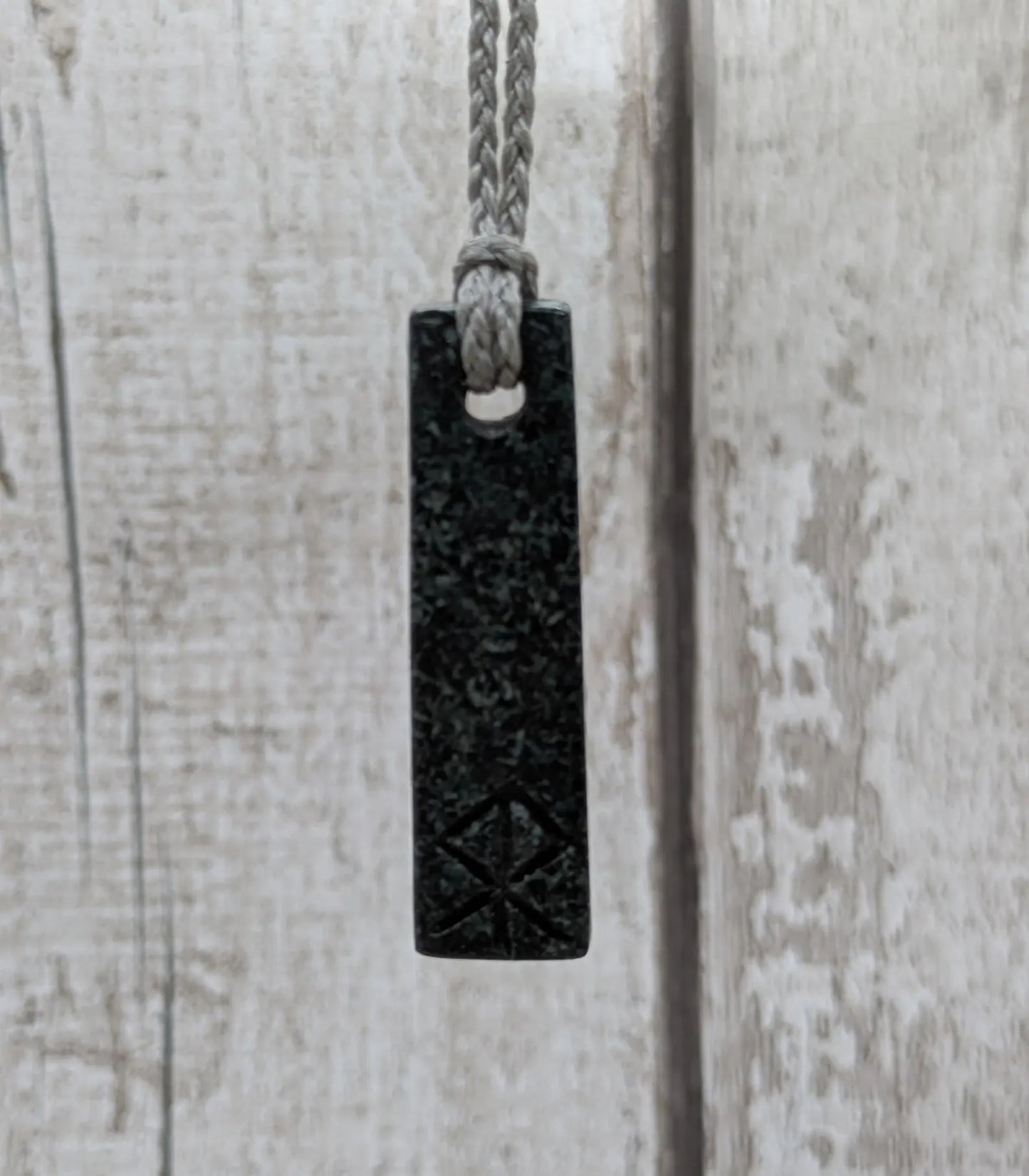 Preseli Bluestone Rune Pendant, Custom Elder Futhark or Bind Rune, Sacred Stone of Stonehenge, Hand-Carved Magical Talisman.