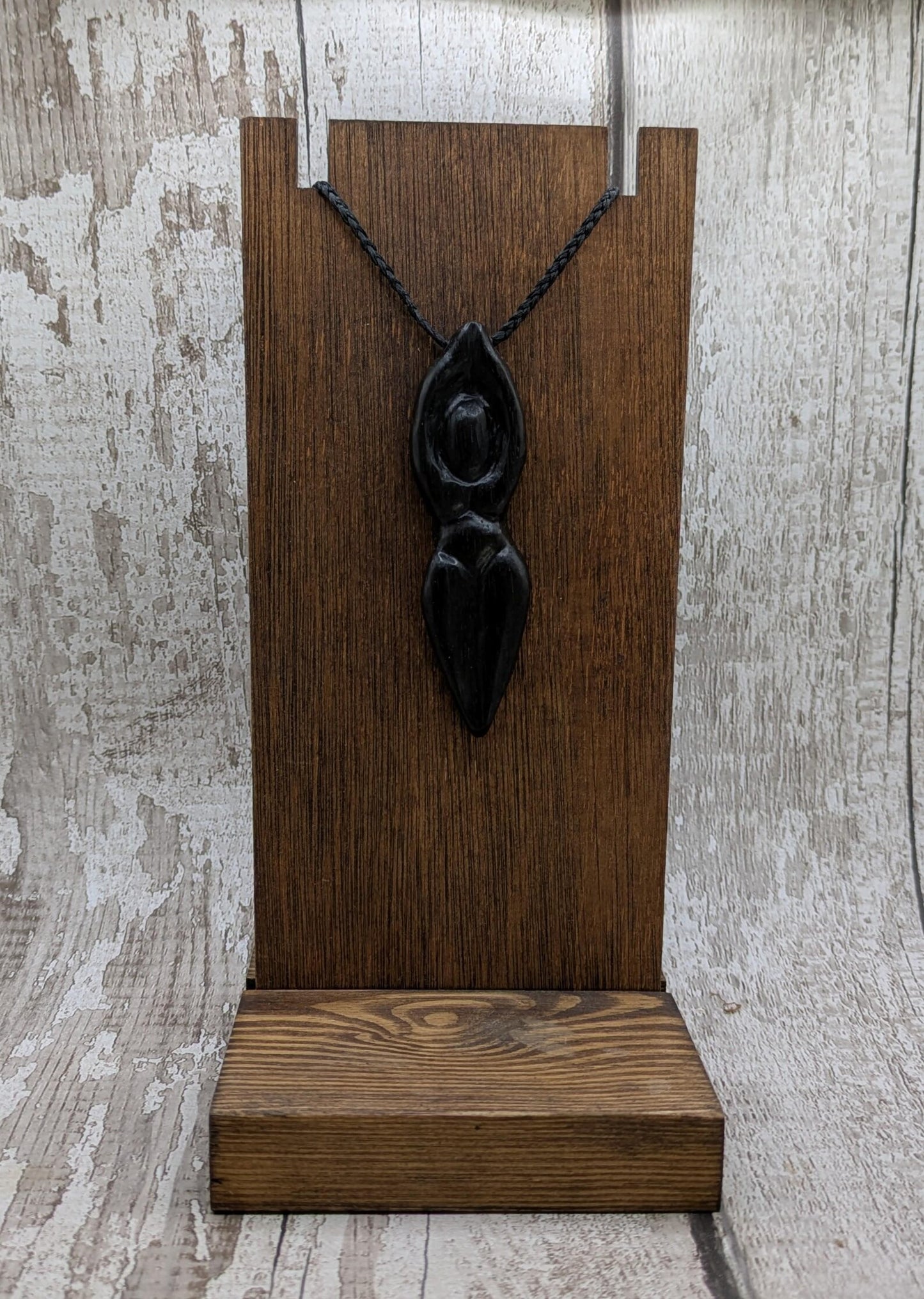 Made to order Fenland Bog Oak Goddess Pendant – Ancient Sacred Feminine Wood Jewelry, Spiritual Talisman, Handcrafted Natural Oak.