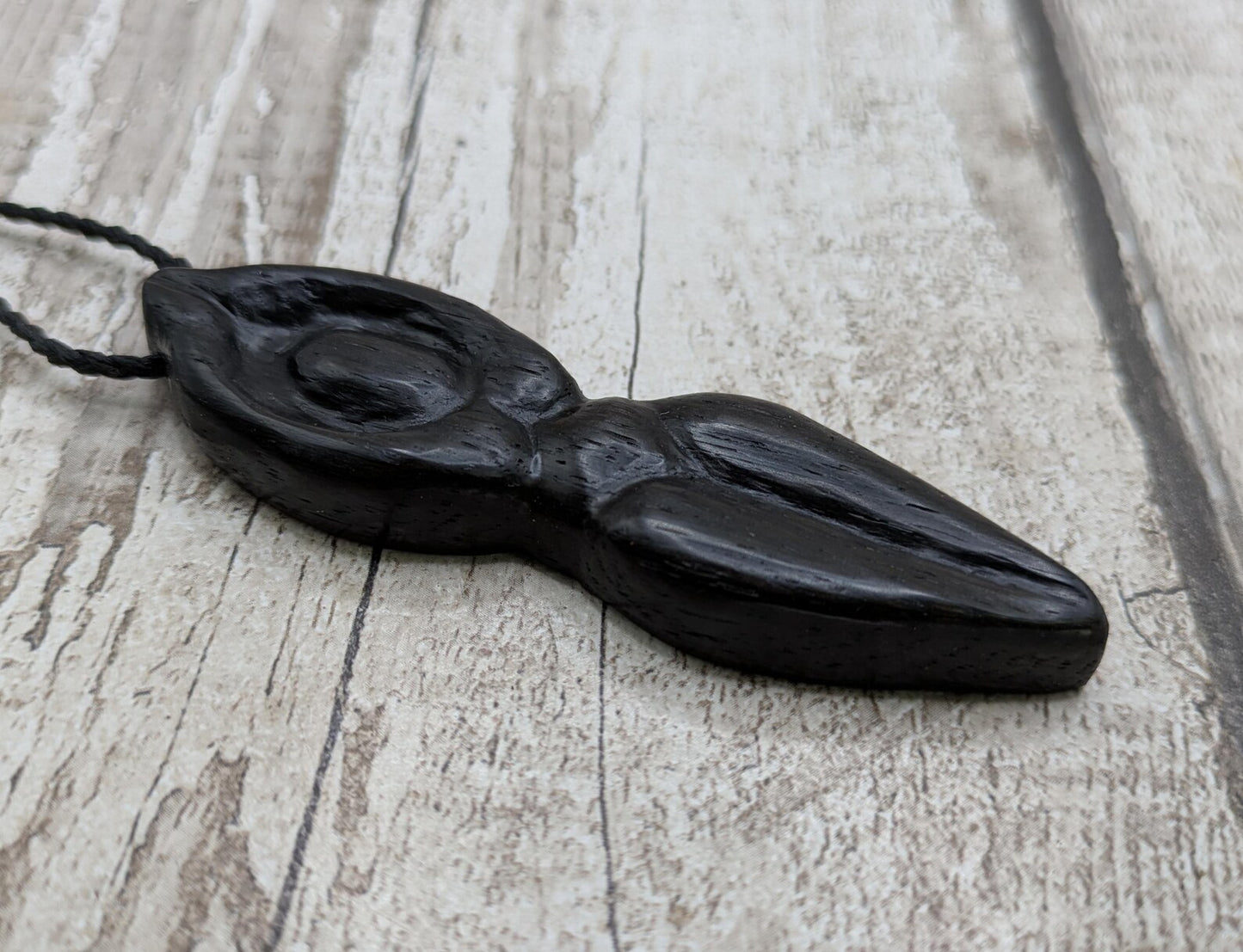Made to order Fenland Bog Oak Goddess Pendant – Ancient Sacred Feminine Wood Jewelry, Spiritual Talisman, Handcrafted Natural Oak.