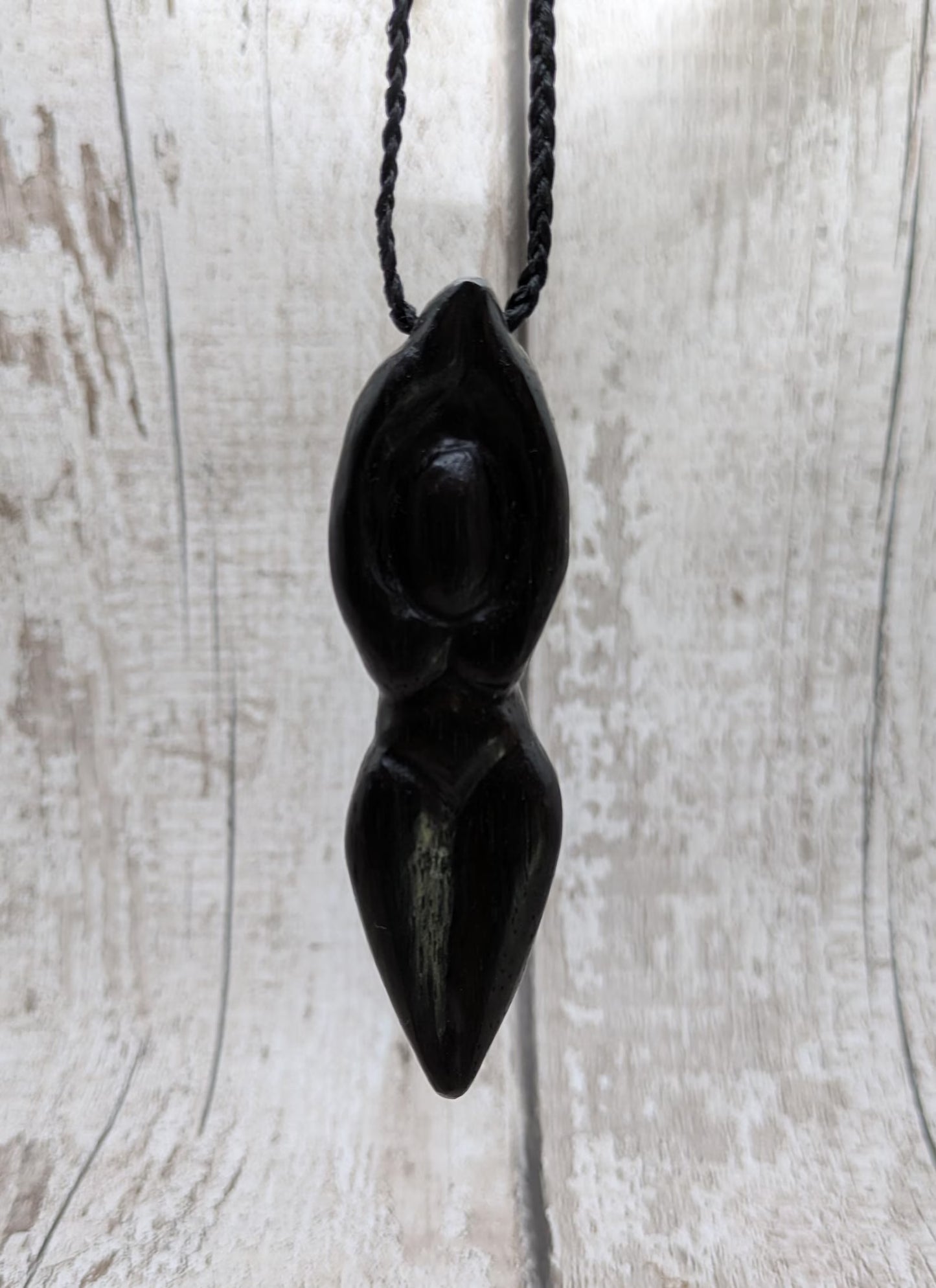 Made to order Fenland Bog Oak Goddess Pendant – Ancient Sacred Feminine Wood Jewelry, Spiritual Talisman, Handcrafted Natural Oak.