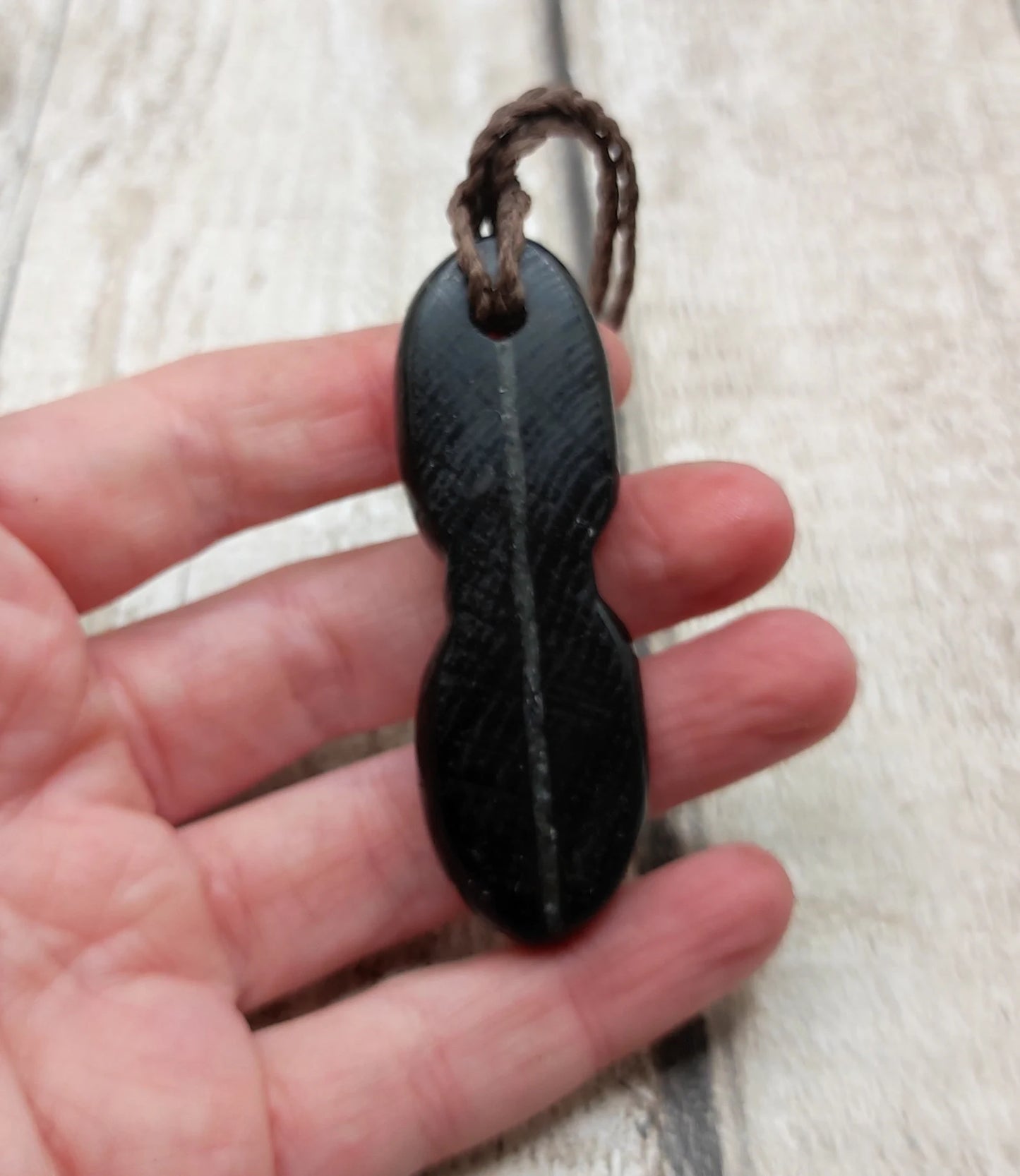 Bog Oak Goddess Pendant with Blue Kyanite & Moldavite - Handmade Jewellery.